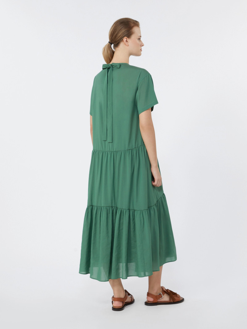 ALLORO Technical cotton canvas dress - GREEN 4