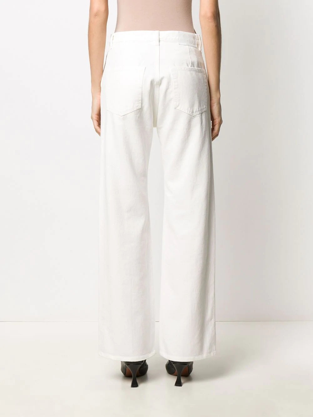 high-rise wide-leg pintuck trousers - 4