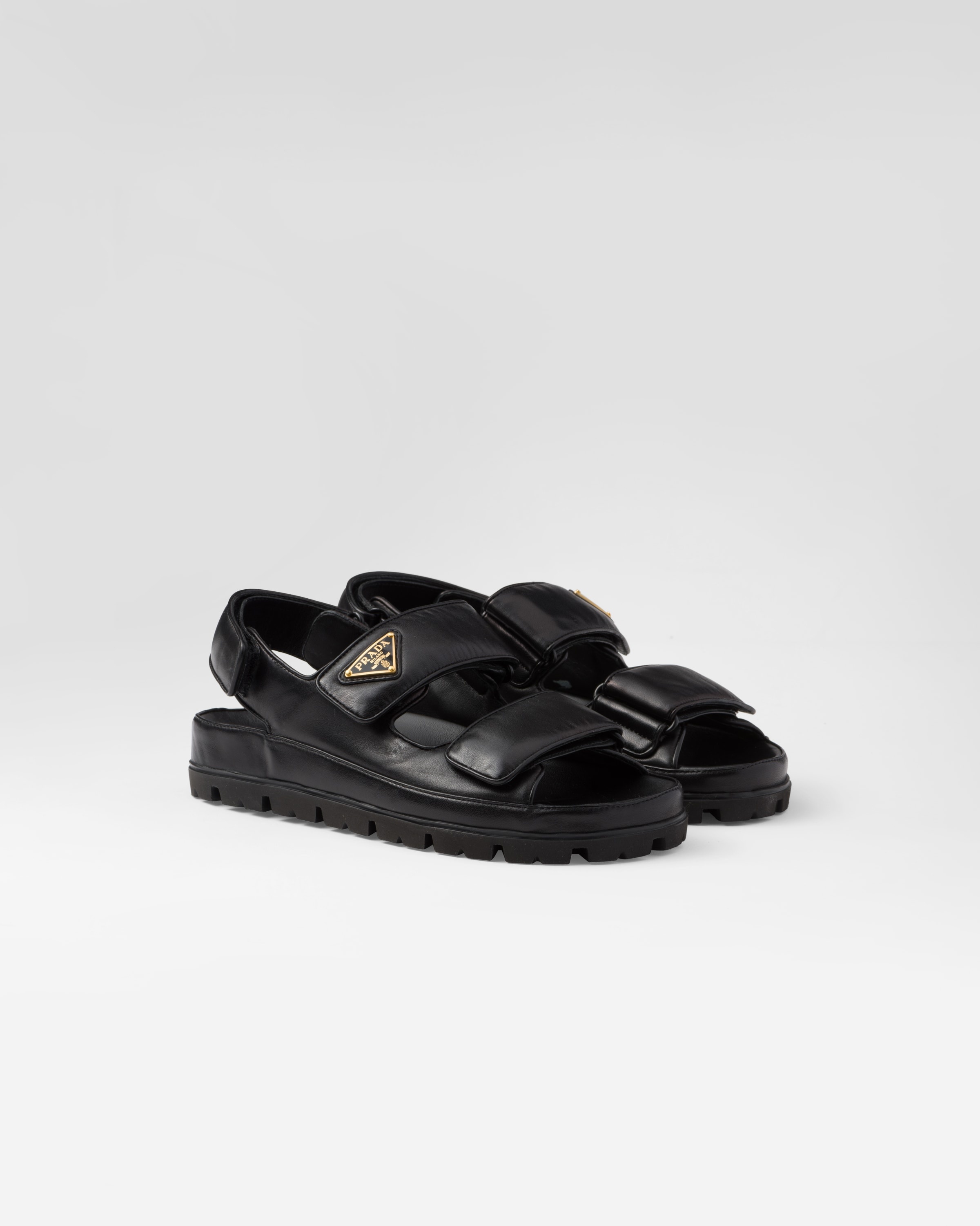 Flat nappa leather sandals - 1
