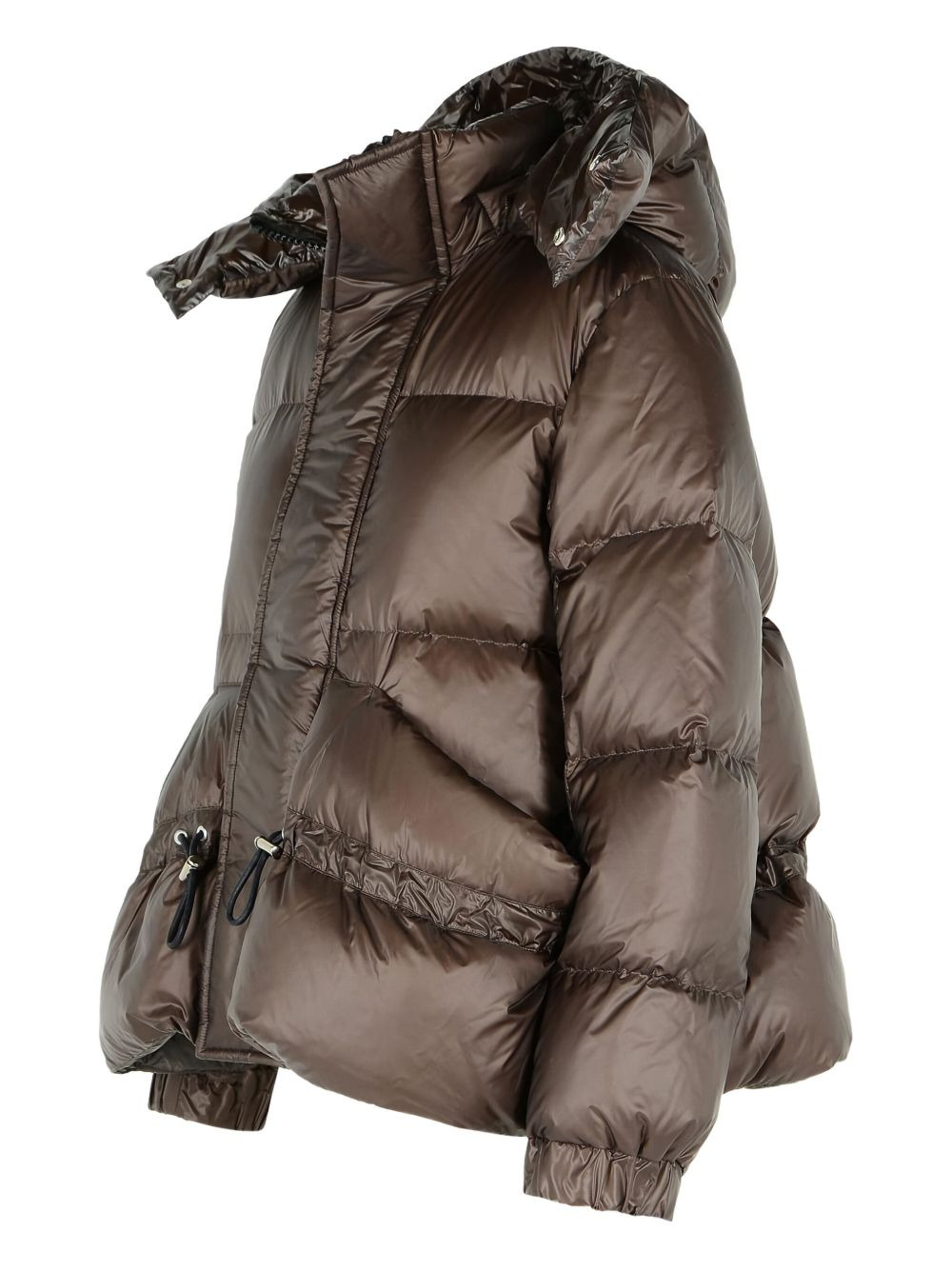 removable-hood quilted down jacket - 3