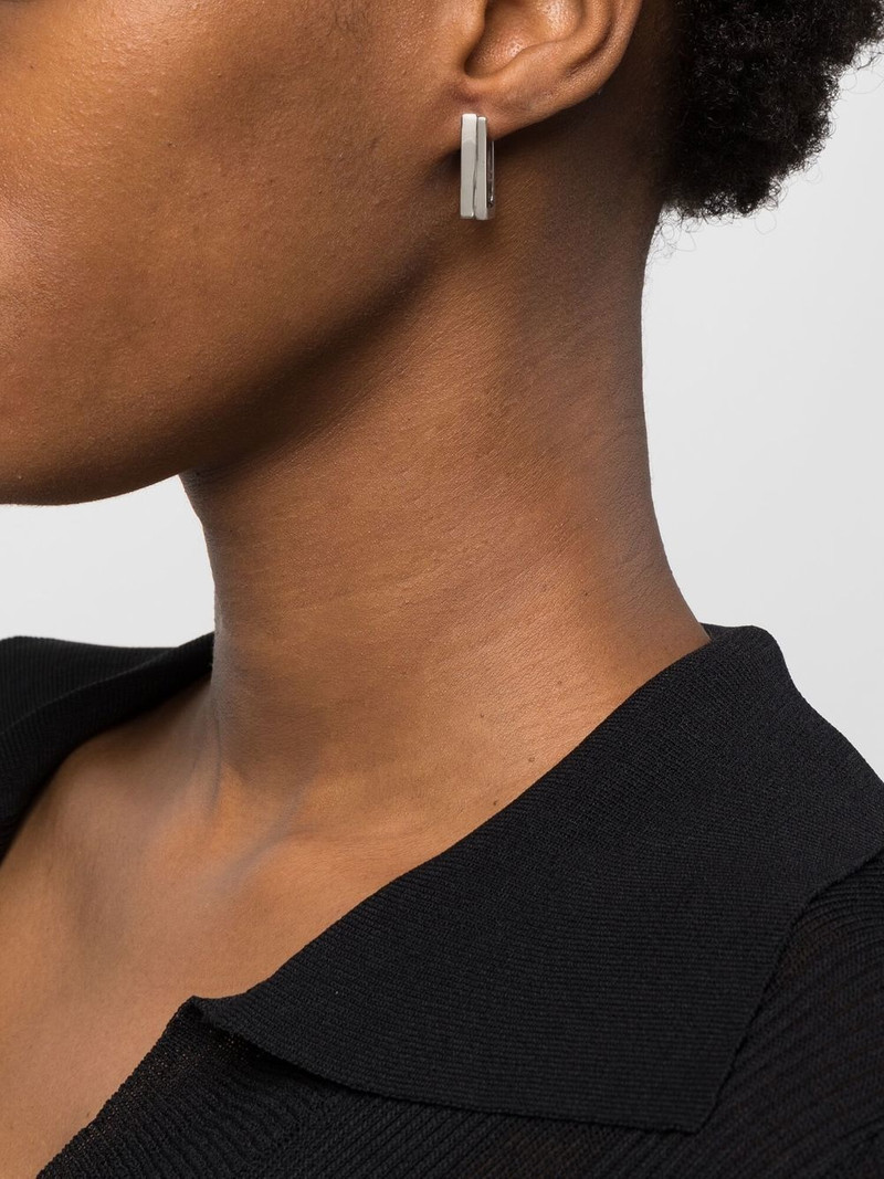 TOM WOOD Step hoop earrings outlook