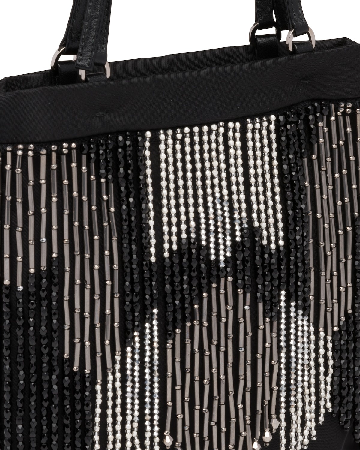 Nylon handbag with fringe - 6