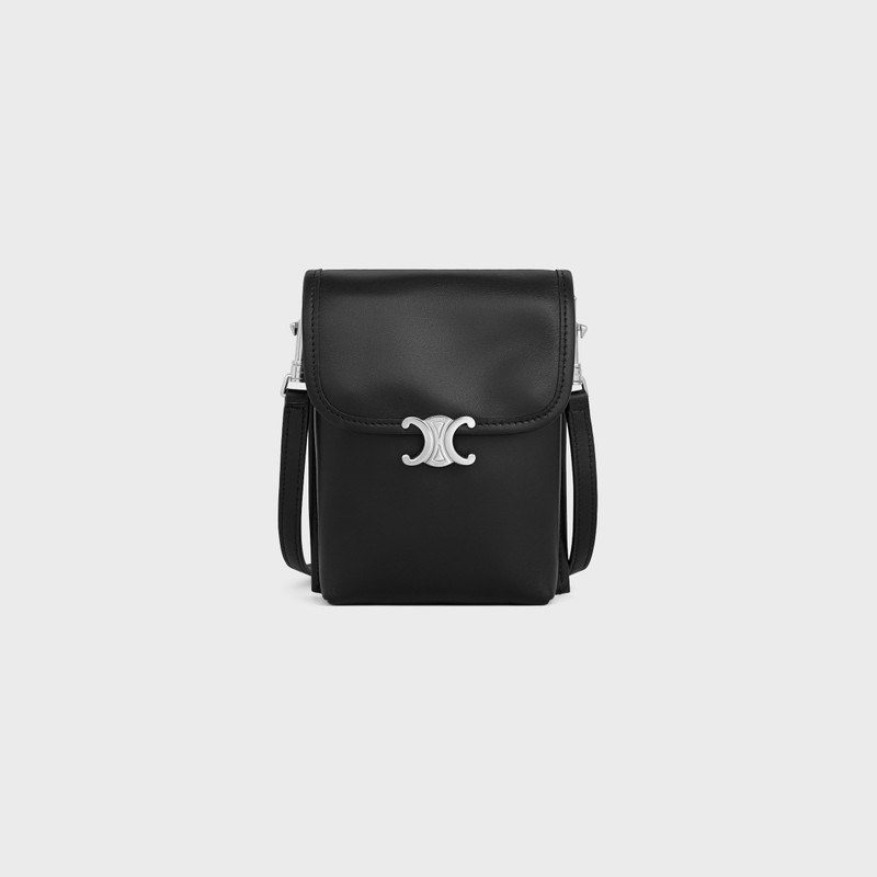 VERTICAL POUCH SOFT TRIOMPHE IN SMOOTH LAMBSKIN 1