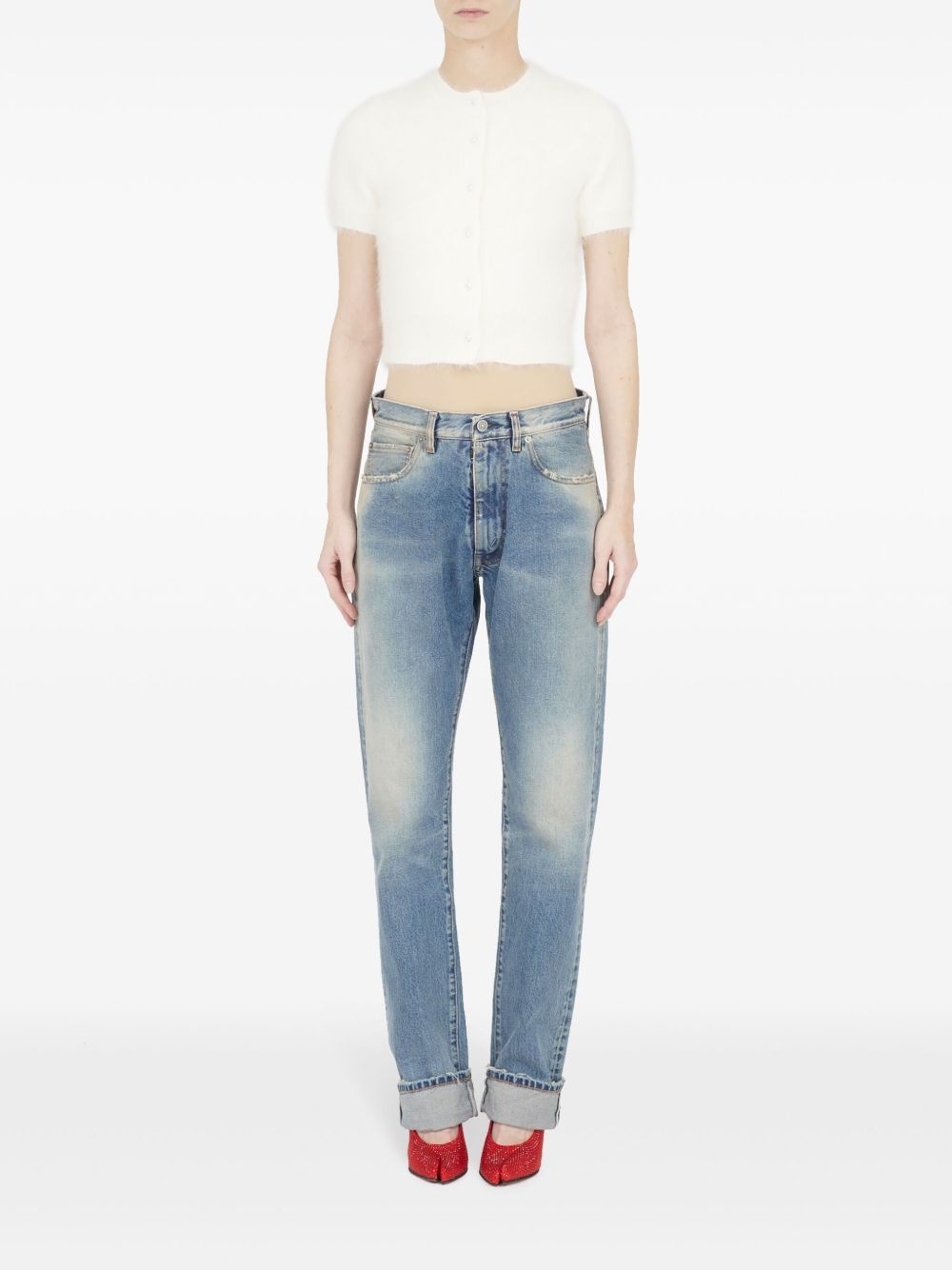 short-sleeve cropped cardigan - 2