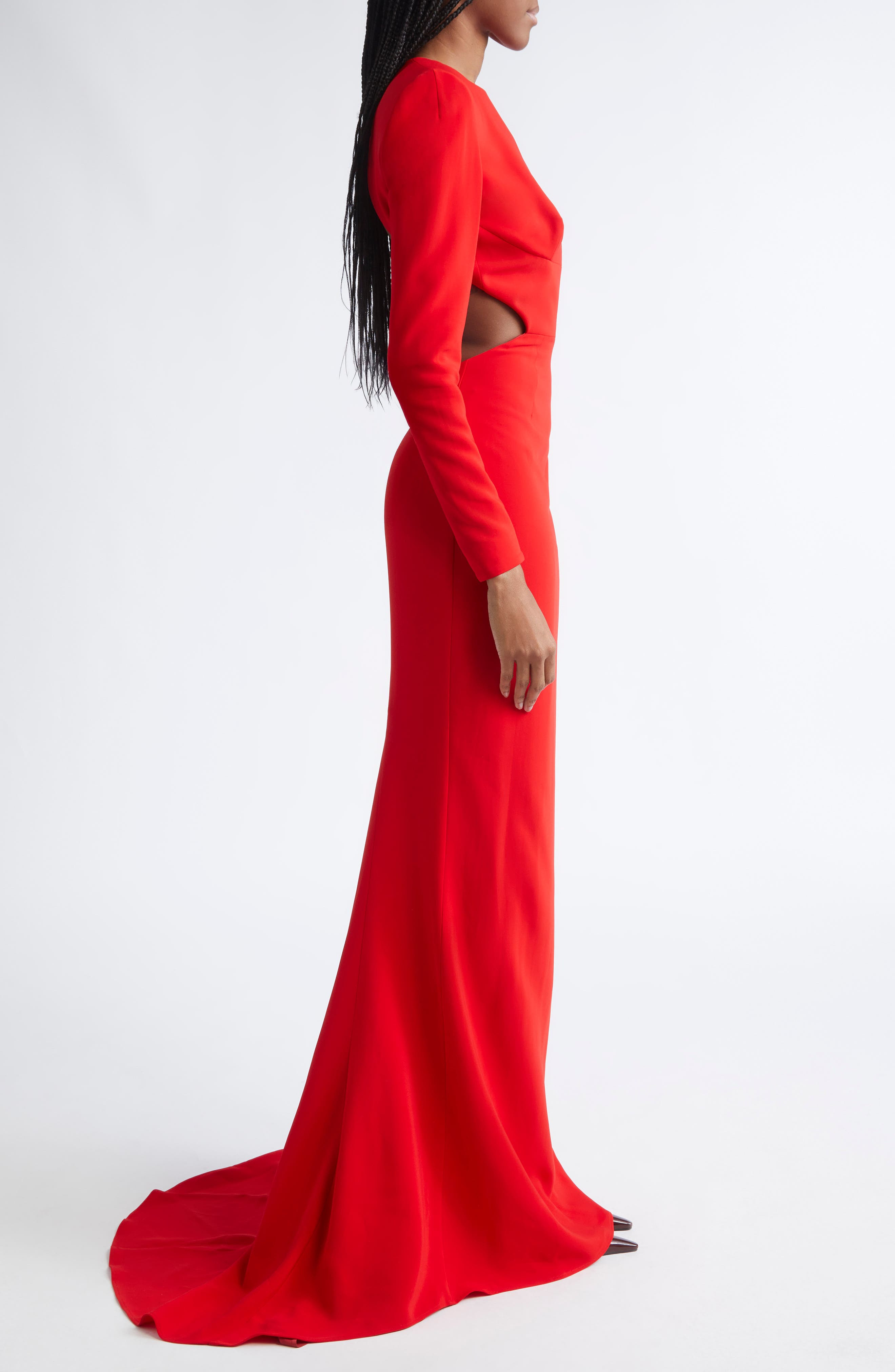 Stella McCartney Open Back Gown in Lipstick Red at Nordstrom - 3