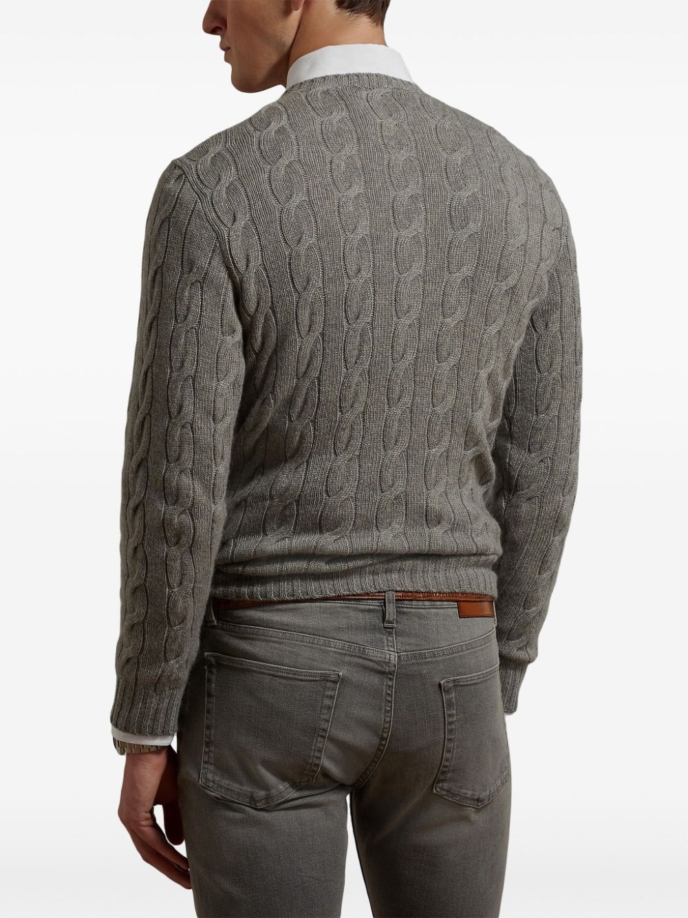 cable-knit cashmere sweater - 3