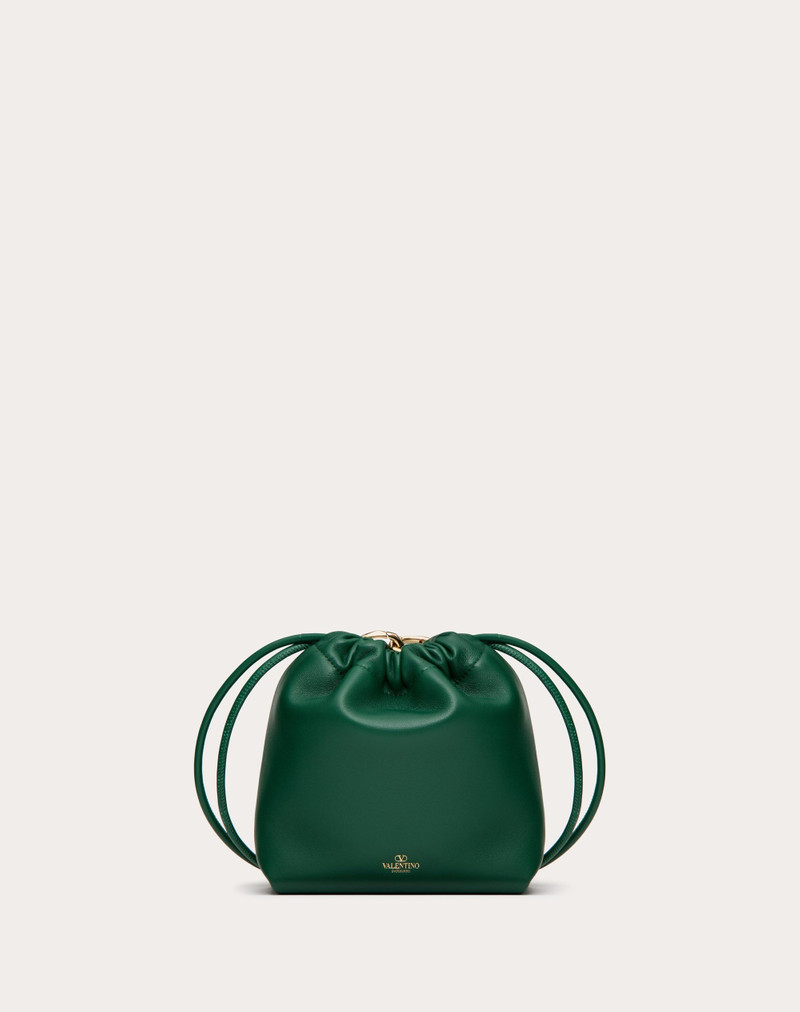VLOGO POUF NAPPA LEATHER MINI BUCKET BAG 3