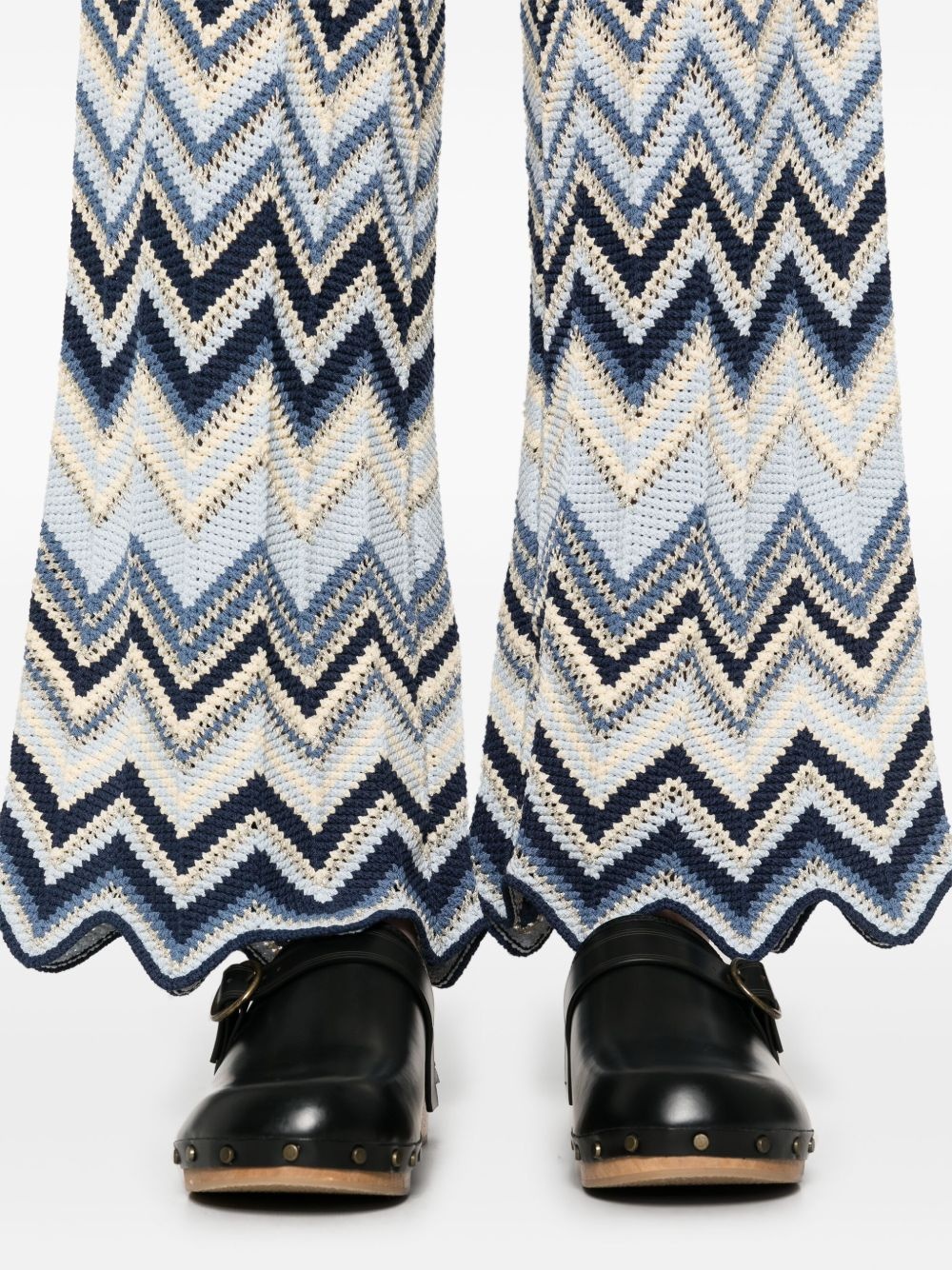 crochet flared trousers - 5