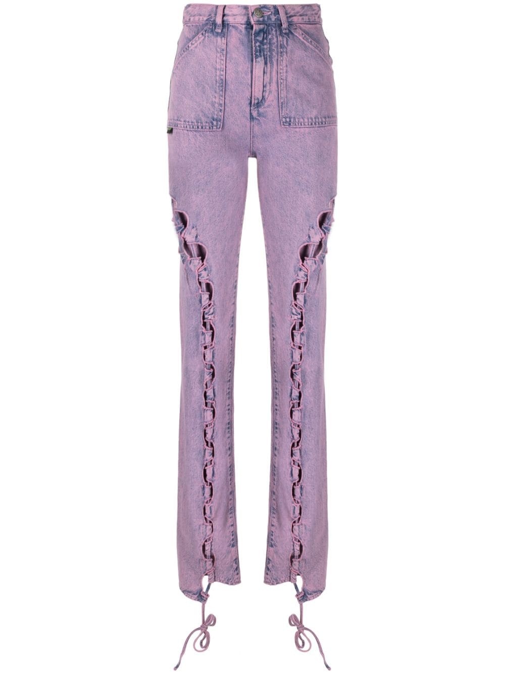 mid-rise straight-leg jeans - 1