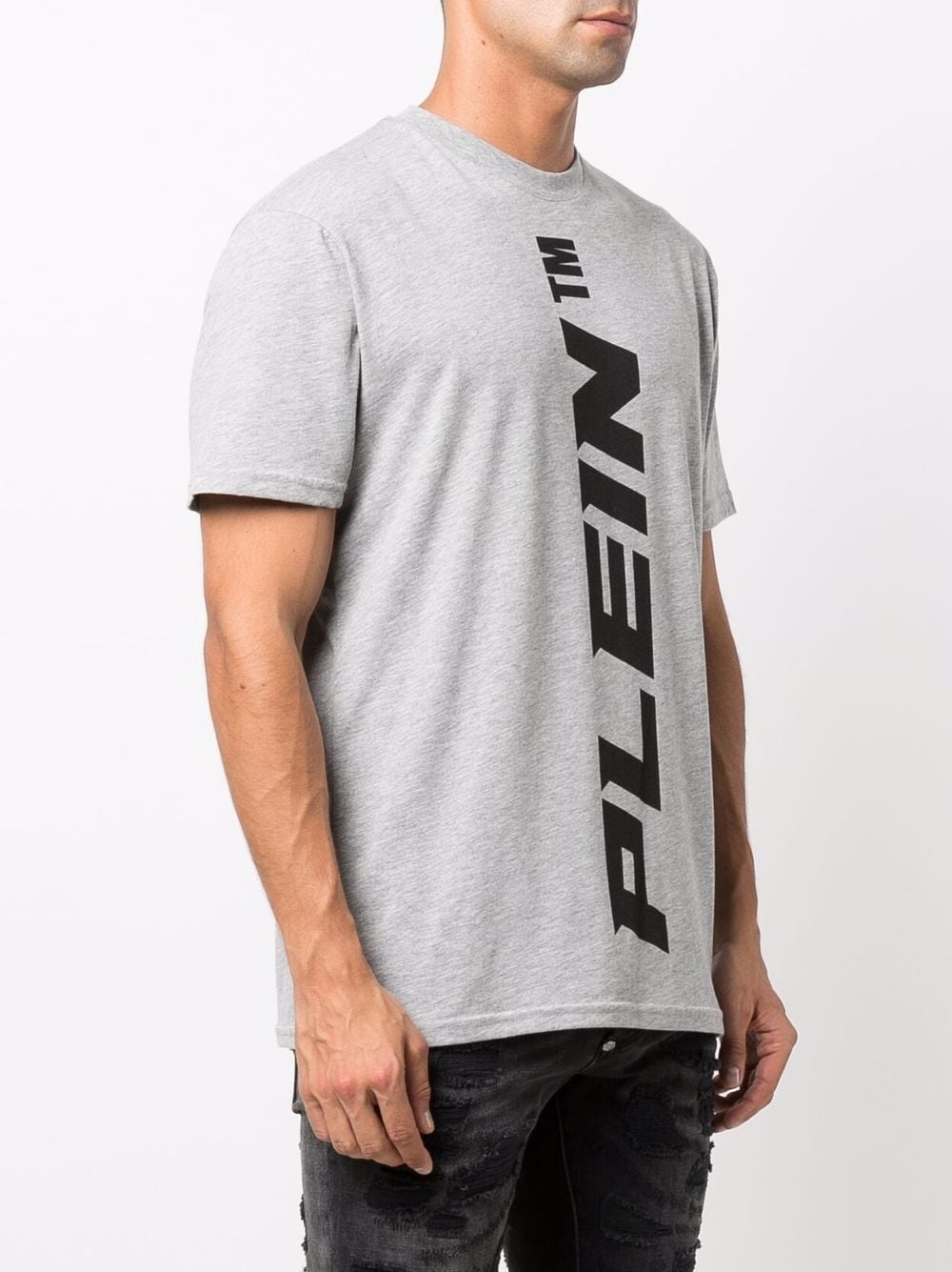 vertical logo print T-shirt - 3