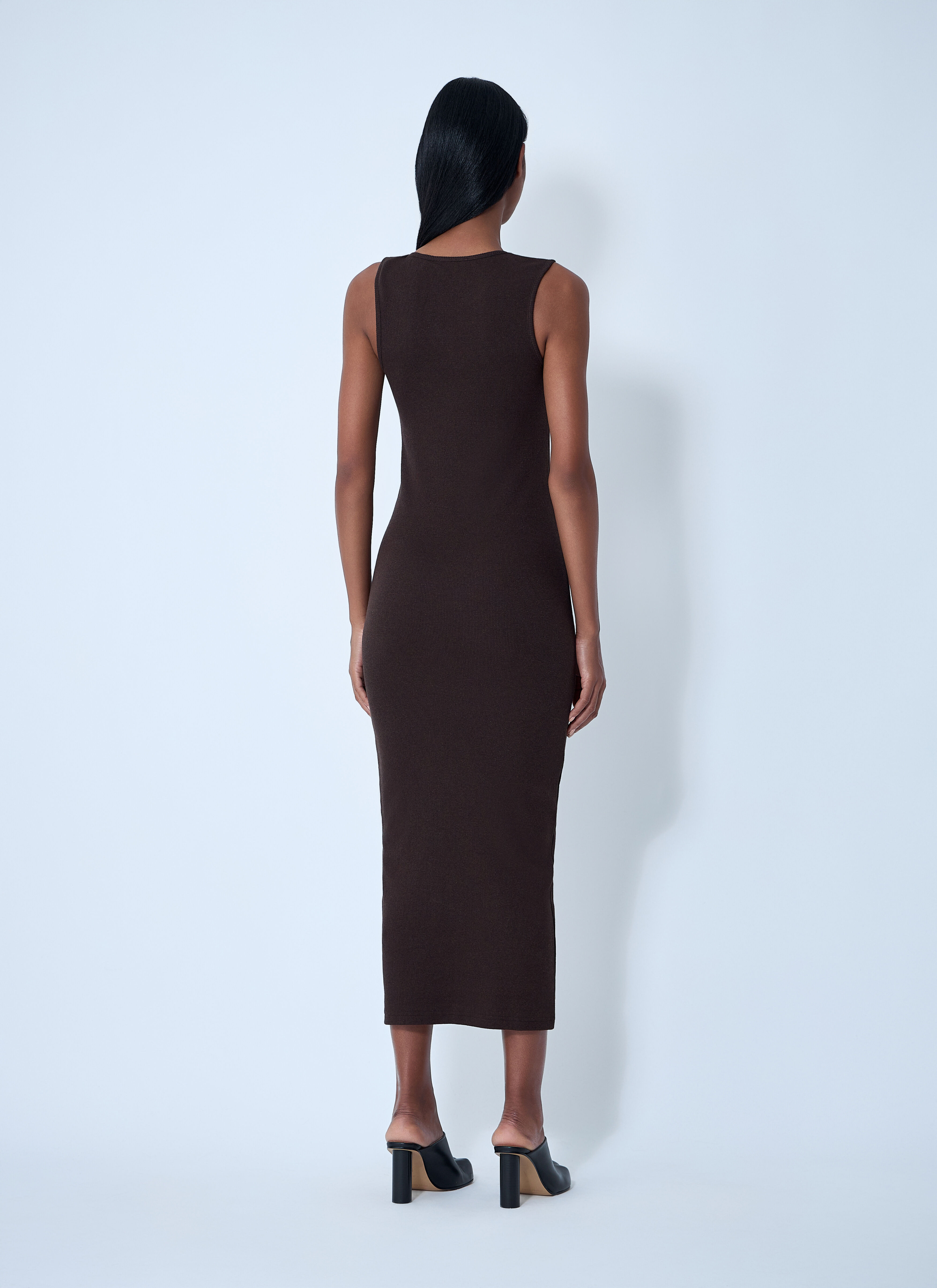 Logo Motif Rib Dress - 4