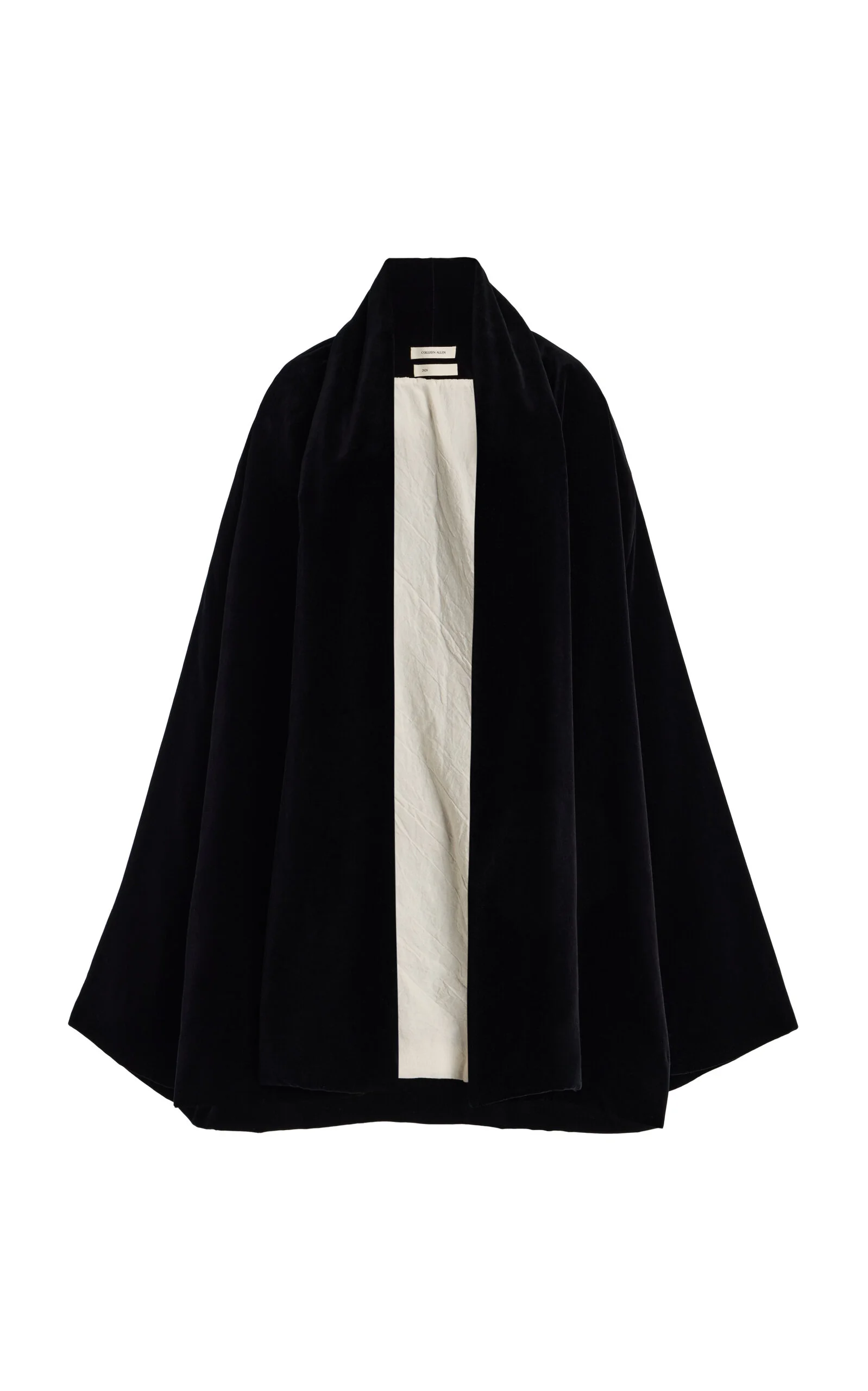 Short Pocket Velvet Cloak black - 1