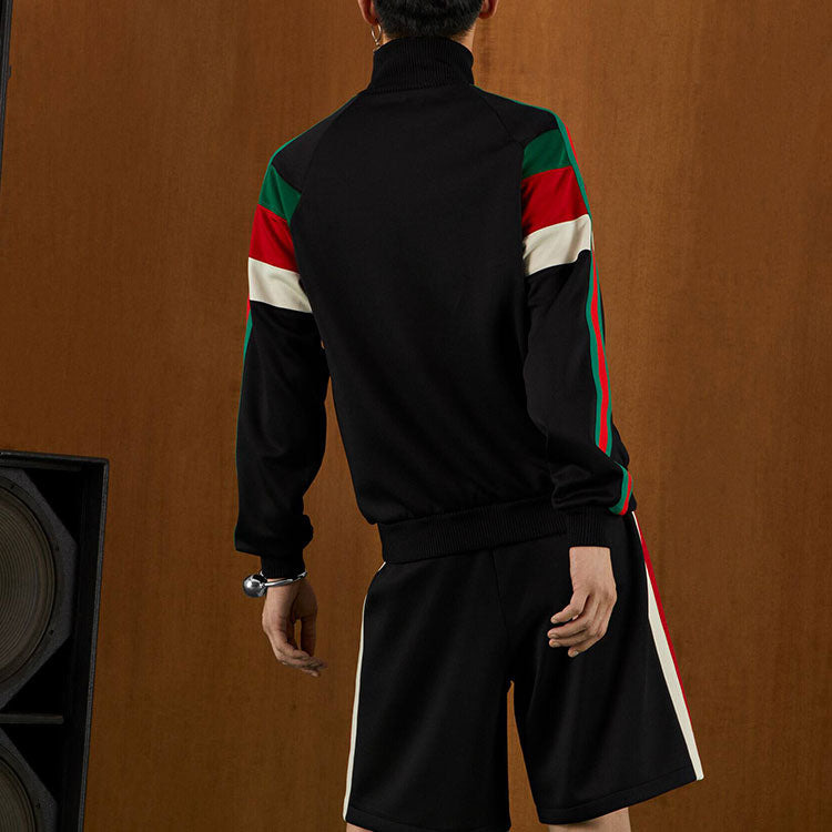 Gucci FW22 Neoprene zip jacket with Web 'Black' 698448-XJEEP-1152 - 4