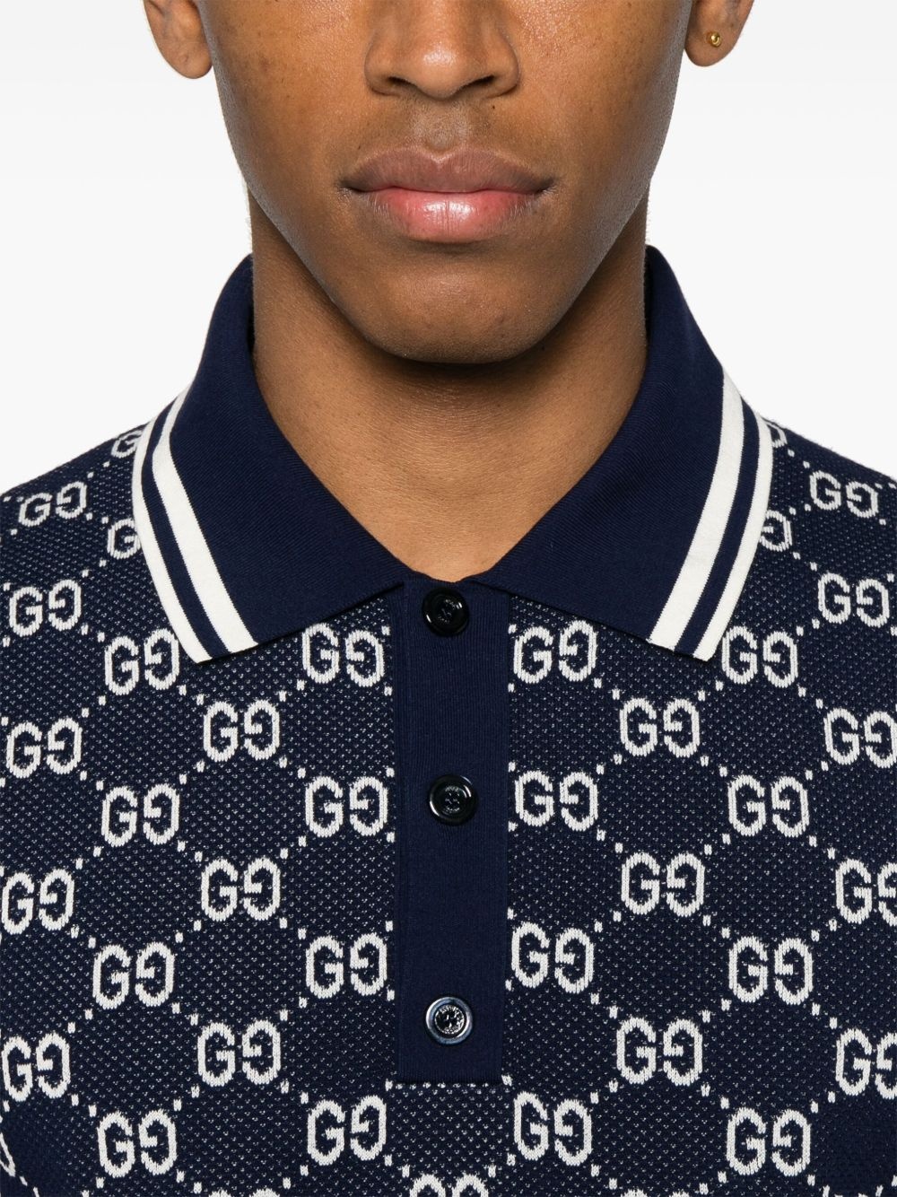 GG-jacquard polo shirt - 4