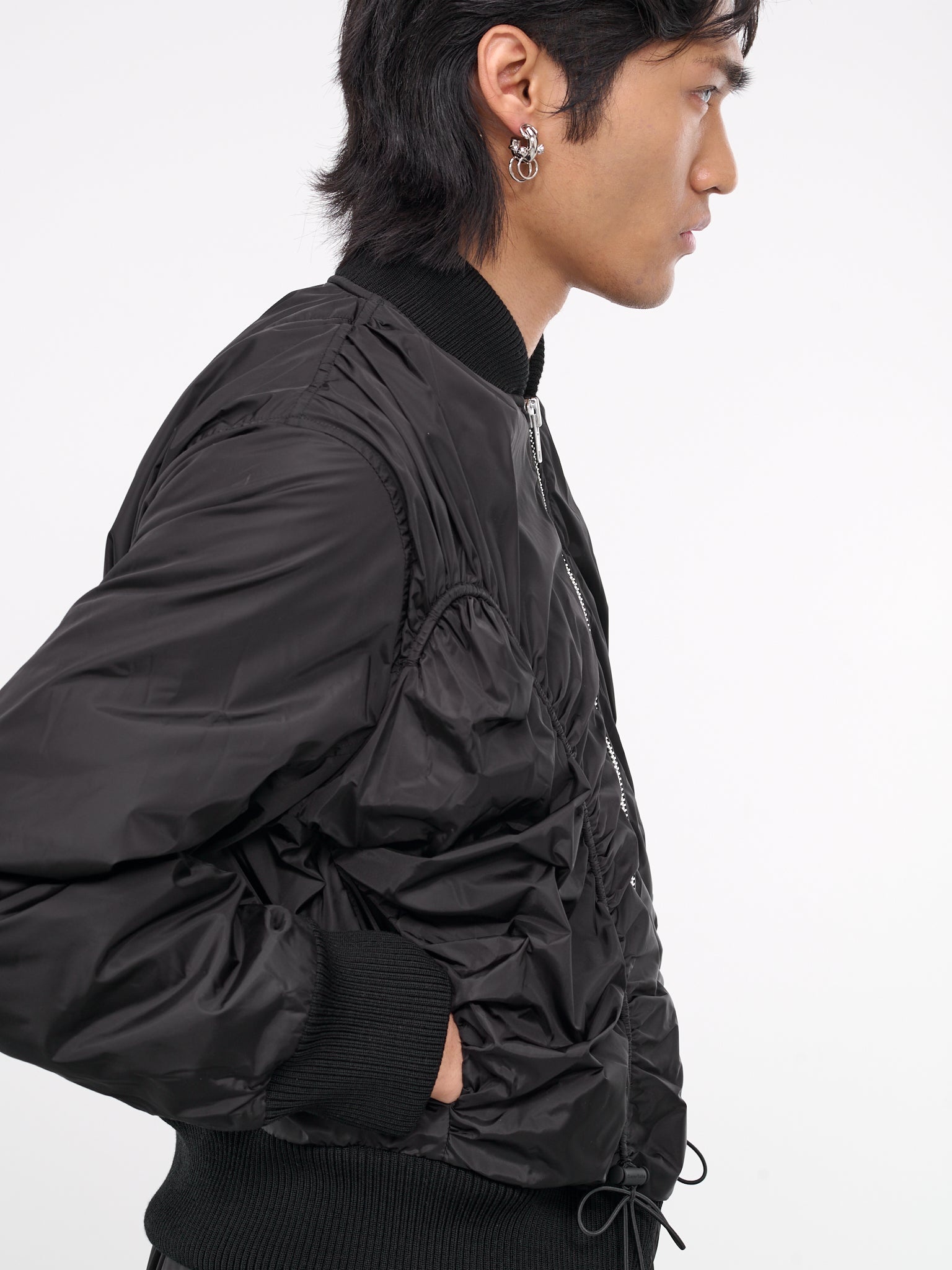 Ruched Bomber Jacket - 4