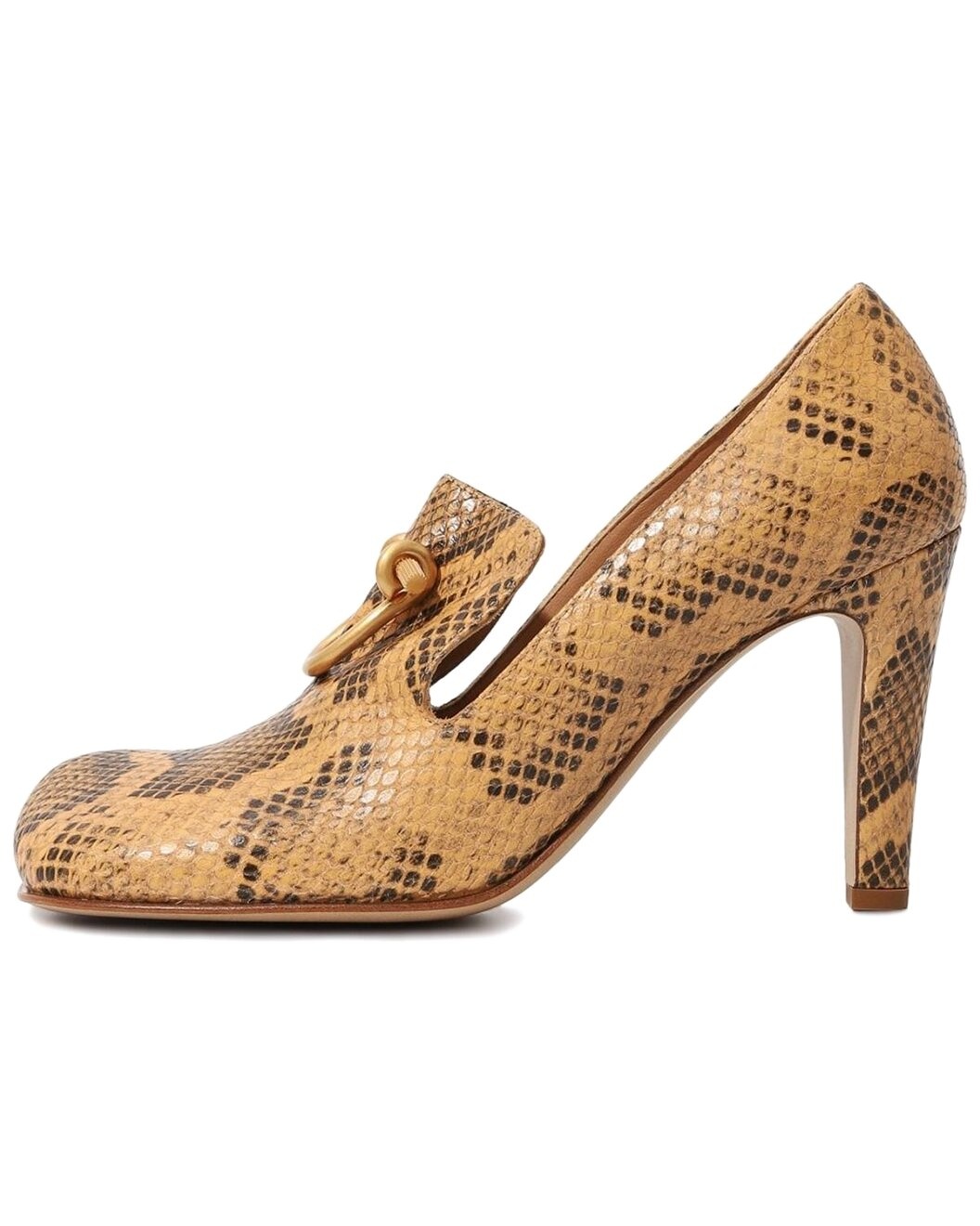 Bottega Veneta Python-Embossed Leather Pumps - 2