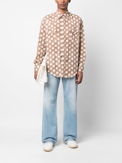 ERL polka-dot print cotton shirt outlook