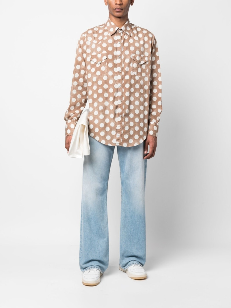 ERL polka-dot print cotton shirt outlook