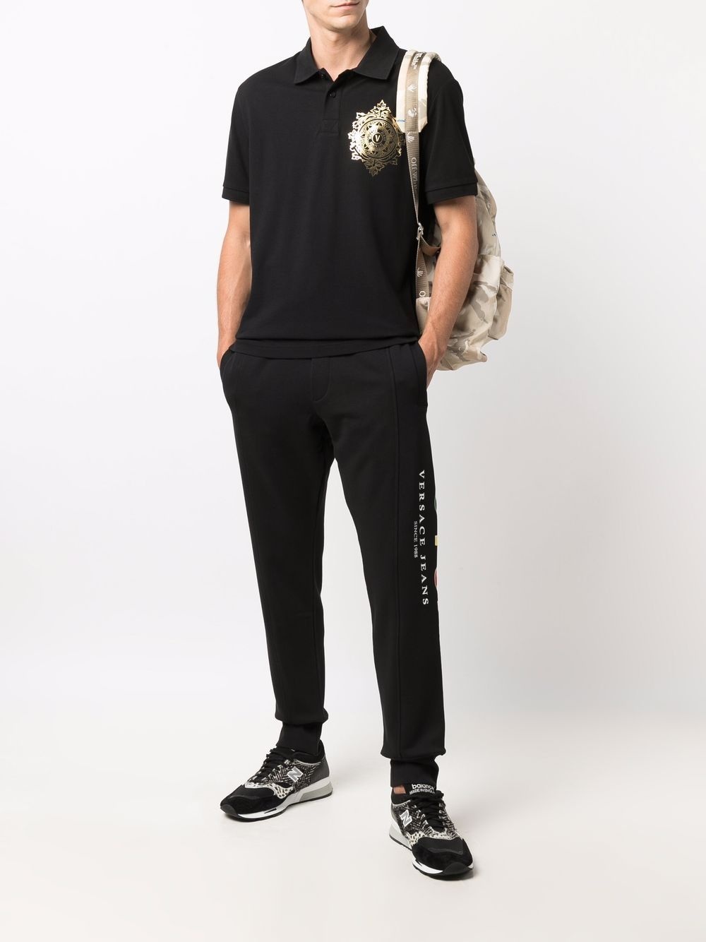 logo-print jersey sweatpants - 2