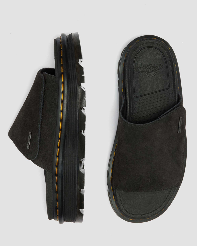 Dr. Martens Zebzag Slides Suede Strap Platform Sandals outlook