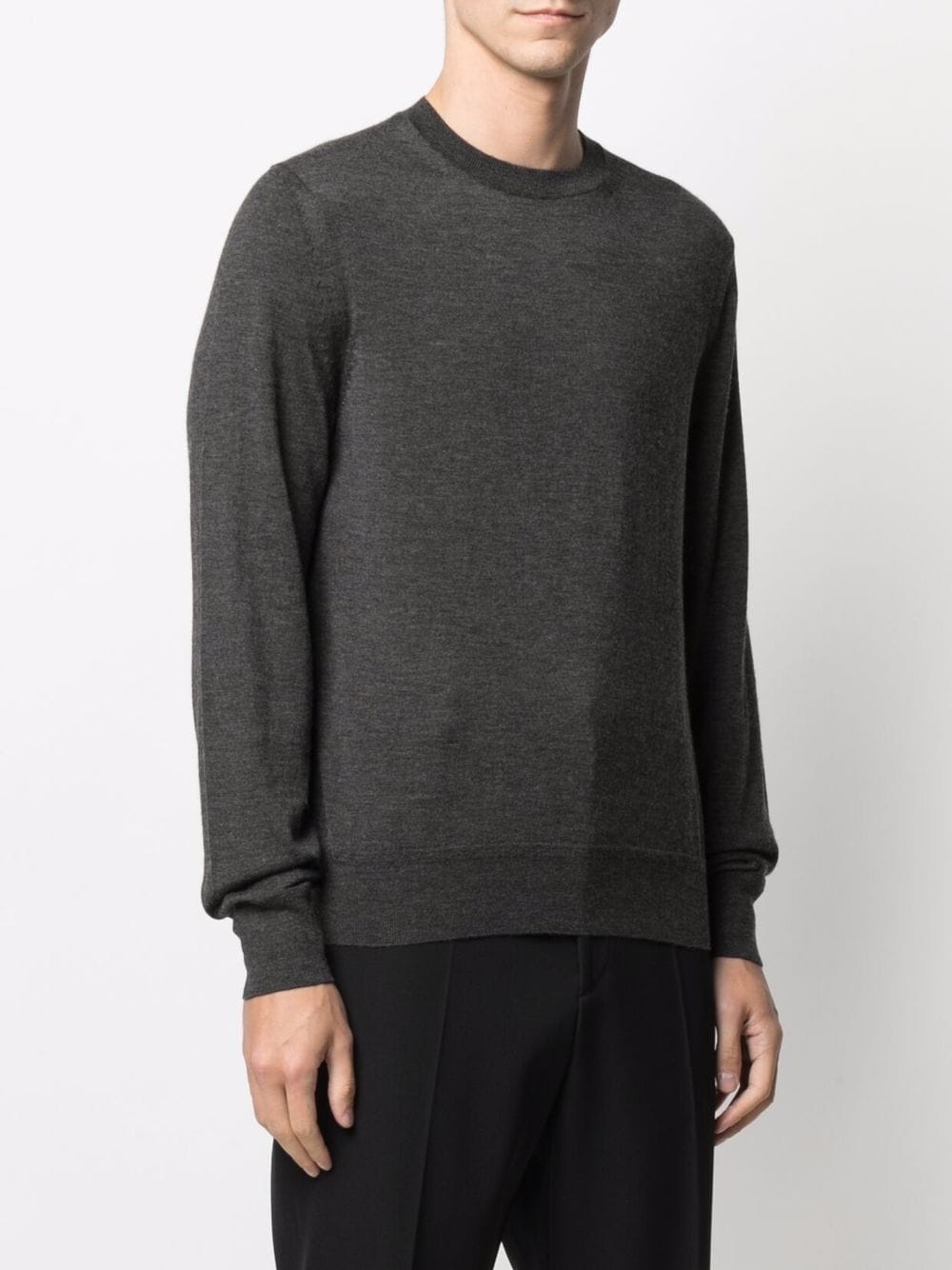 wool fine knit sweater - 3