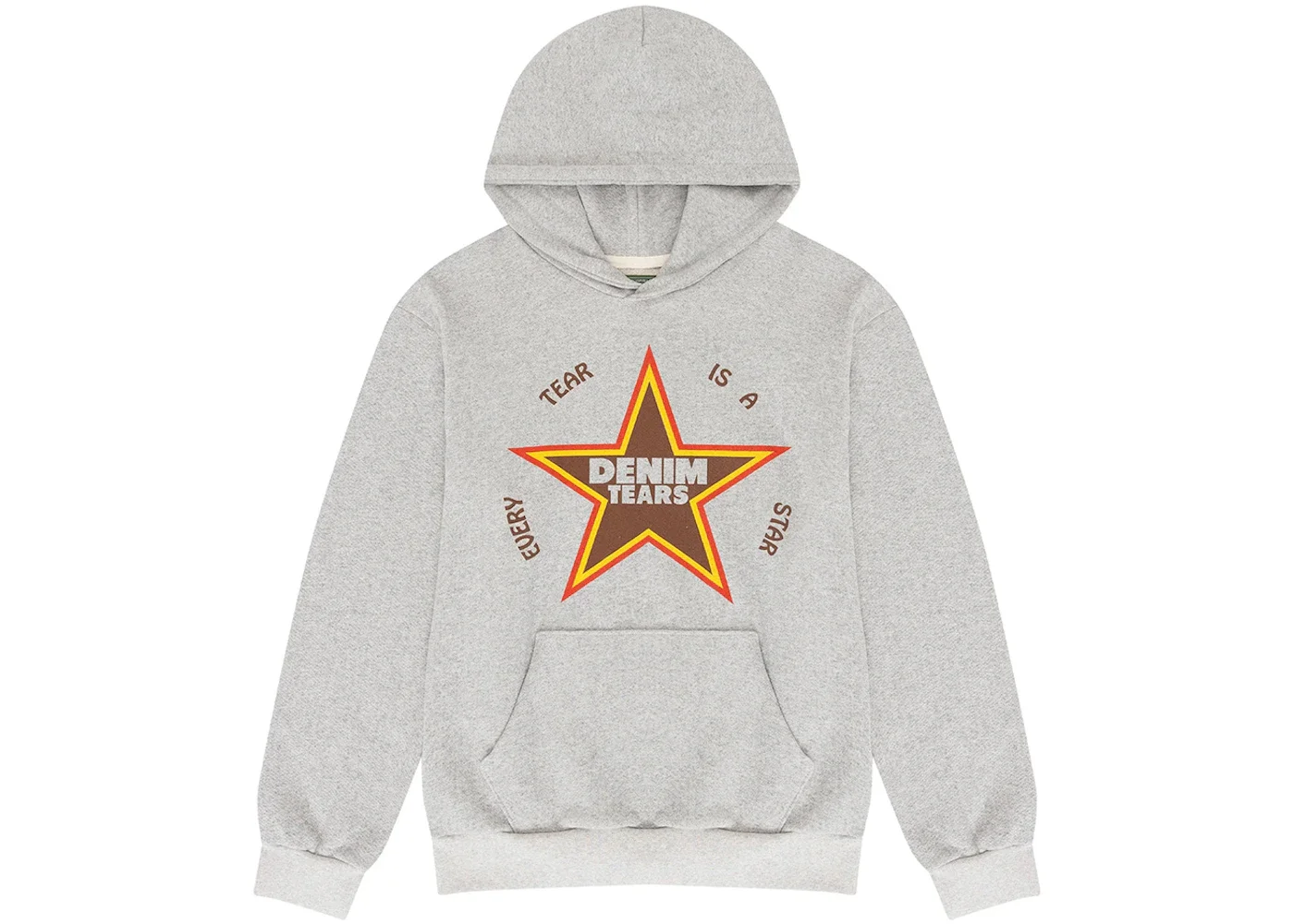 Denim Tears Every Tear is a Start Hooded Sweatshirt Grey - 1