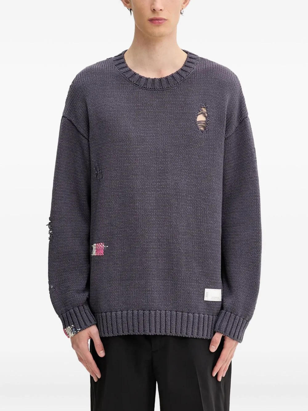 distressed sweater - 1