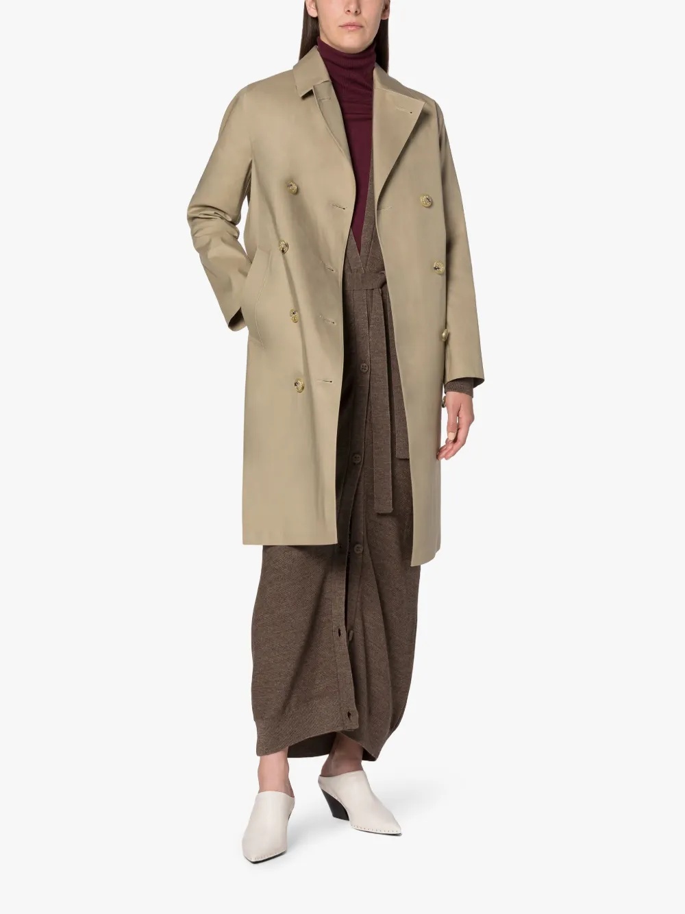 MORNA FAWN BONDED COTTON TRENCH COAT - 2