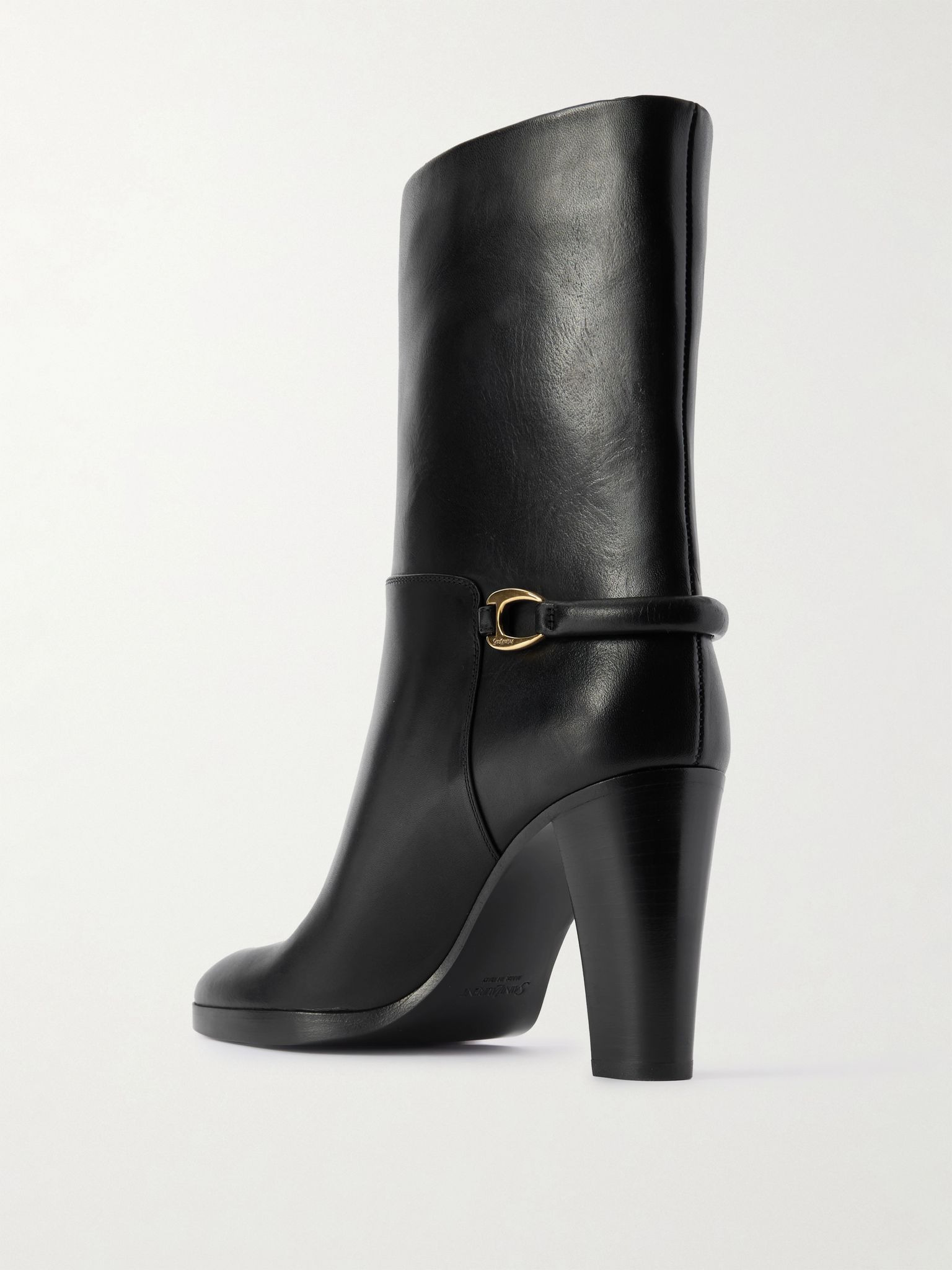 Sulpice embellished leather ankle boots Black - 3