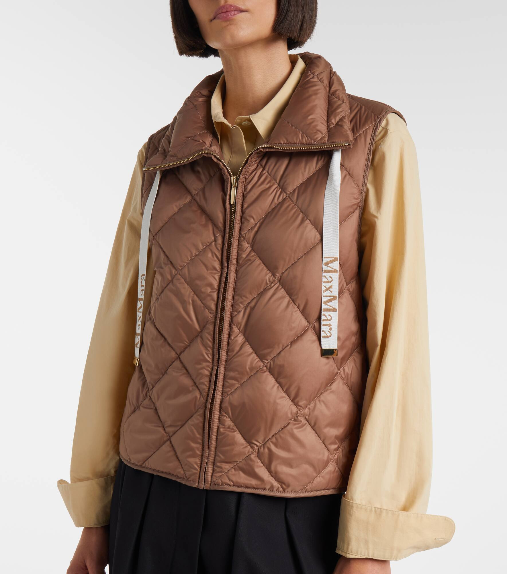 Tregic quilted zip-up vest - 5