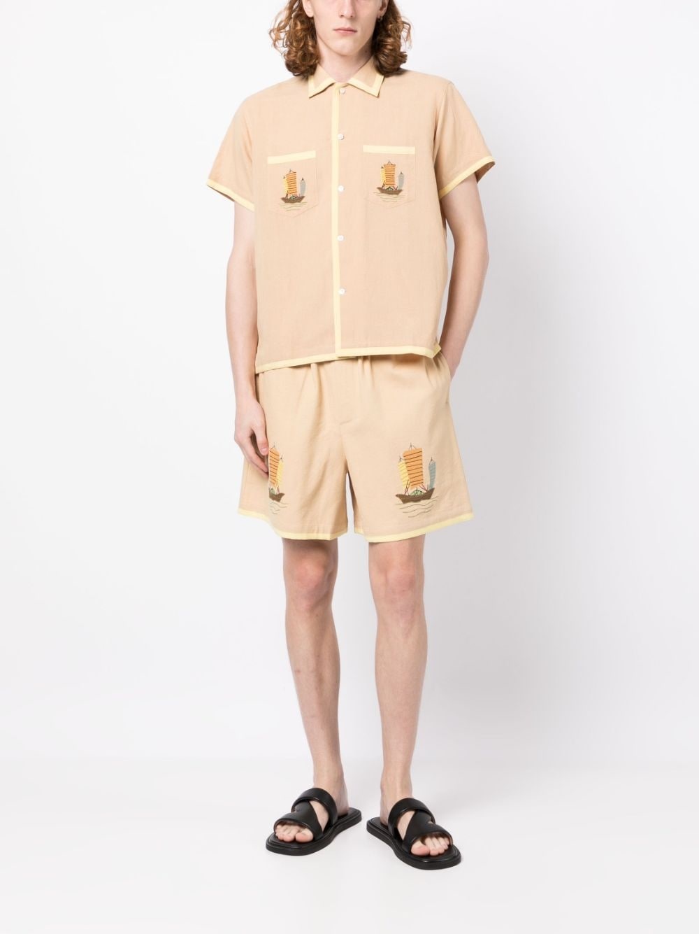 boat-embroidered shirt - 2