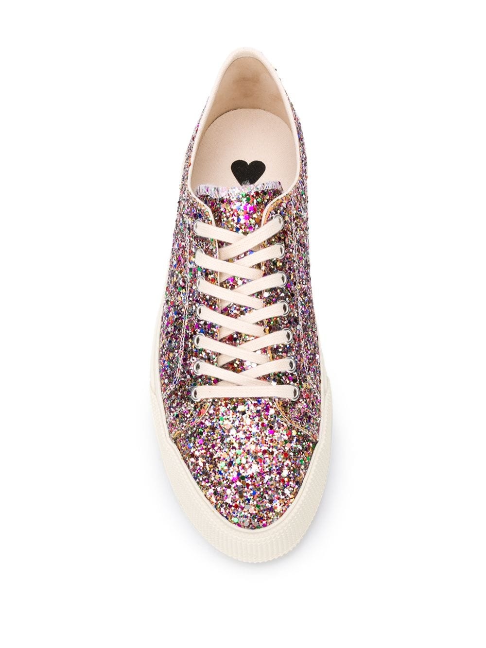 flatform glitter-embellished sneakers - 4