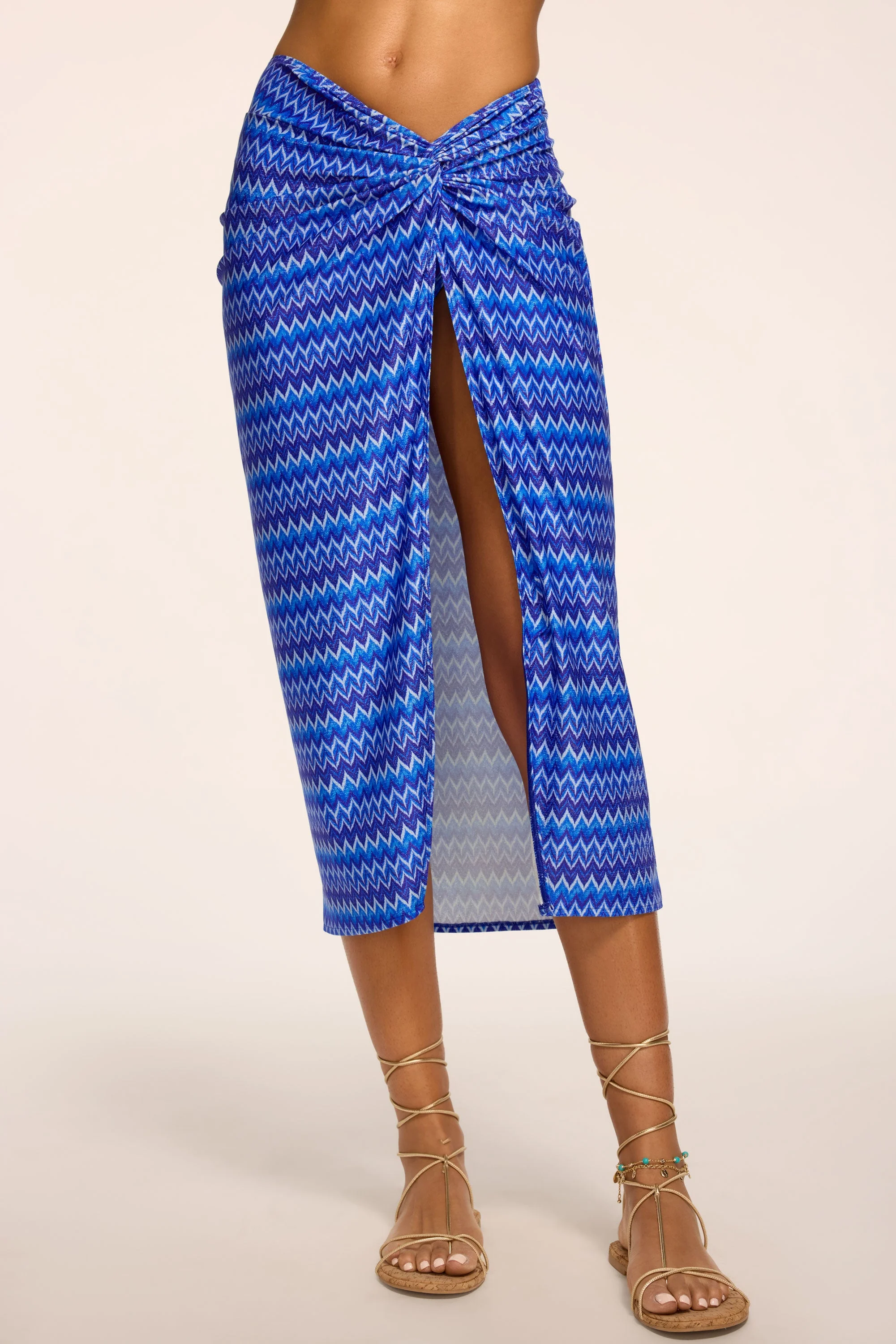 Xana Chevron Glitter Coverup Skirt - 1