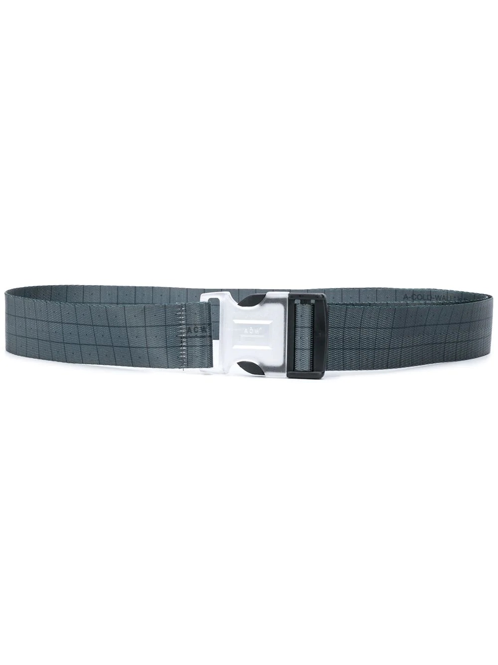 grid-print clip buckle belt  - 1