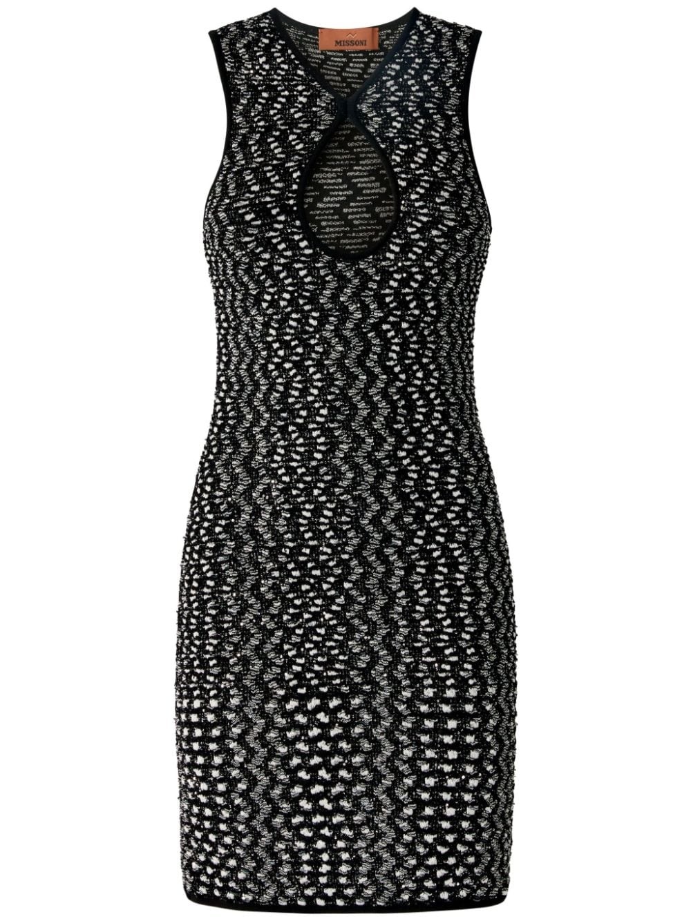 Zigzag sequin-embellished mini dress - 1