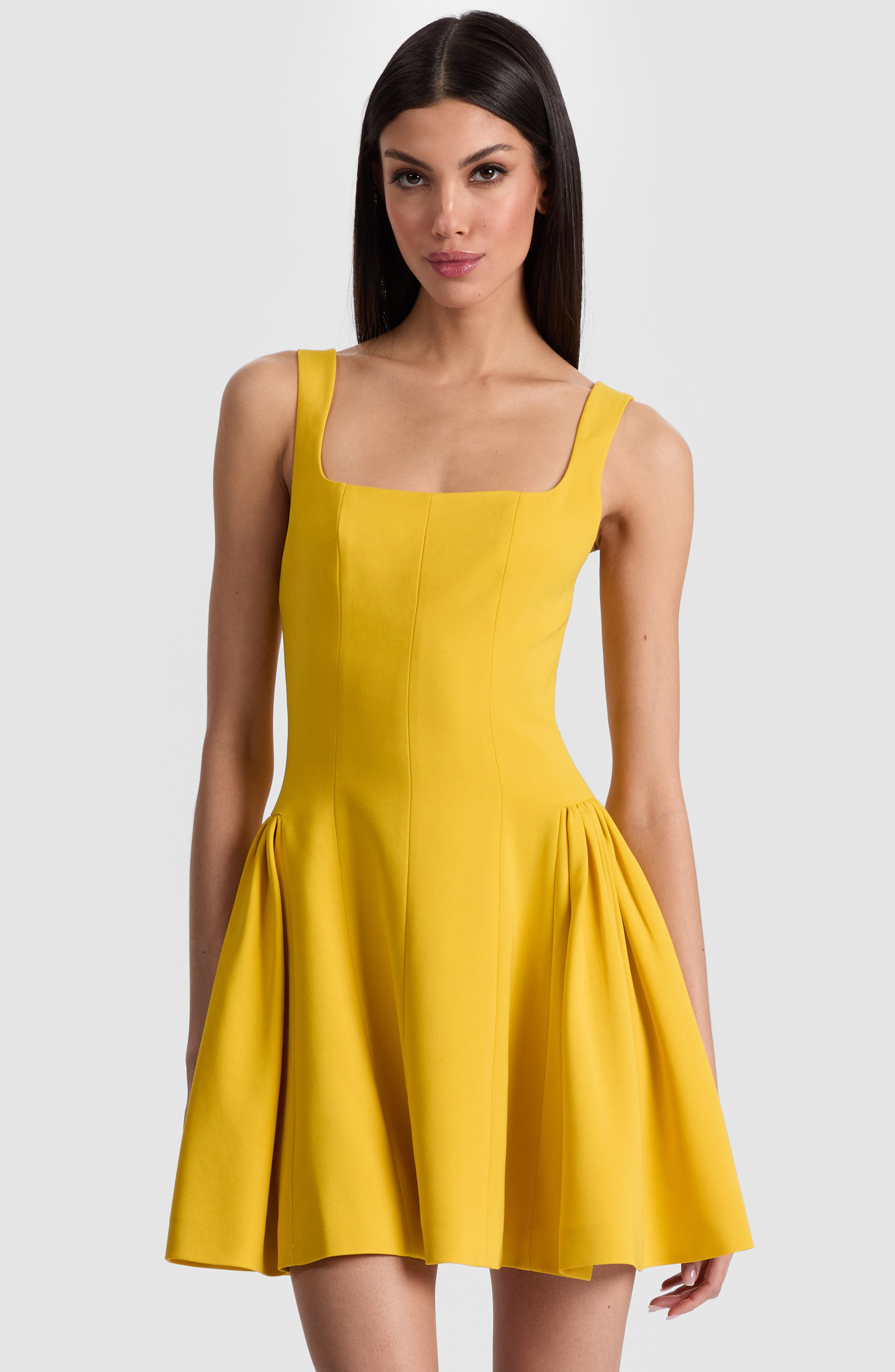 Alice + Olivia Vera Fit & Flare Minidress in Golden Hour at Nordstrom - 4