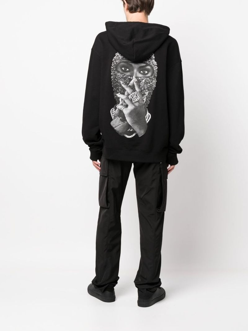 ih nom uh nit graphic print pullover hoodie outlook