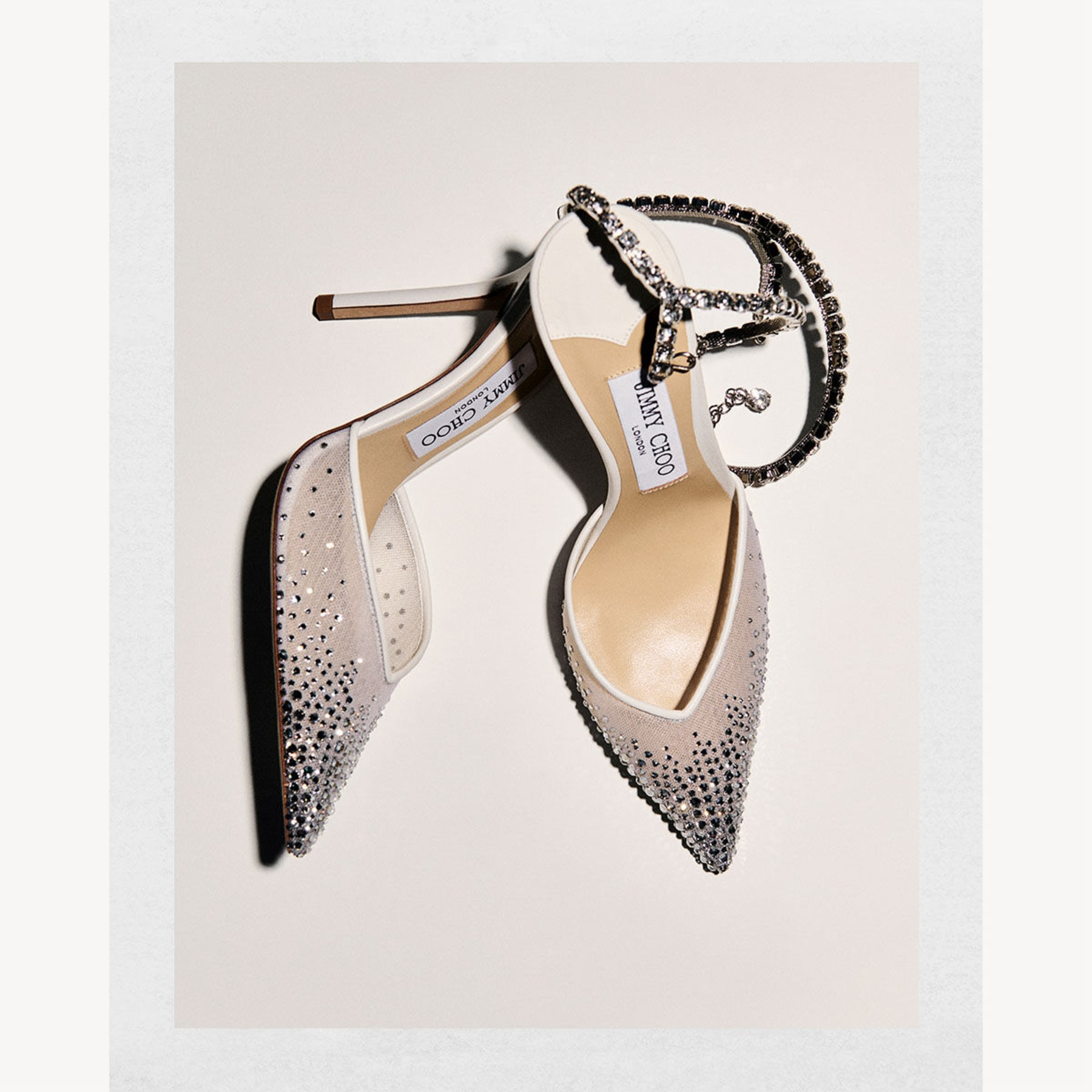 Saeda 100
White Mesh Crystal Pumps - 6