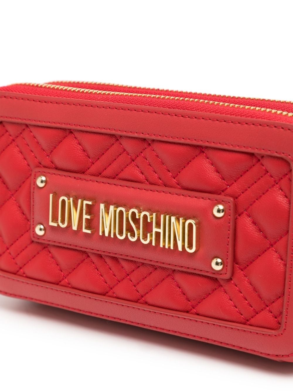 Moschino Sling Rode quilted clutch bag | REVERSIBLE