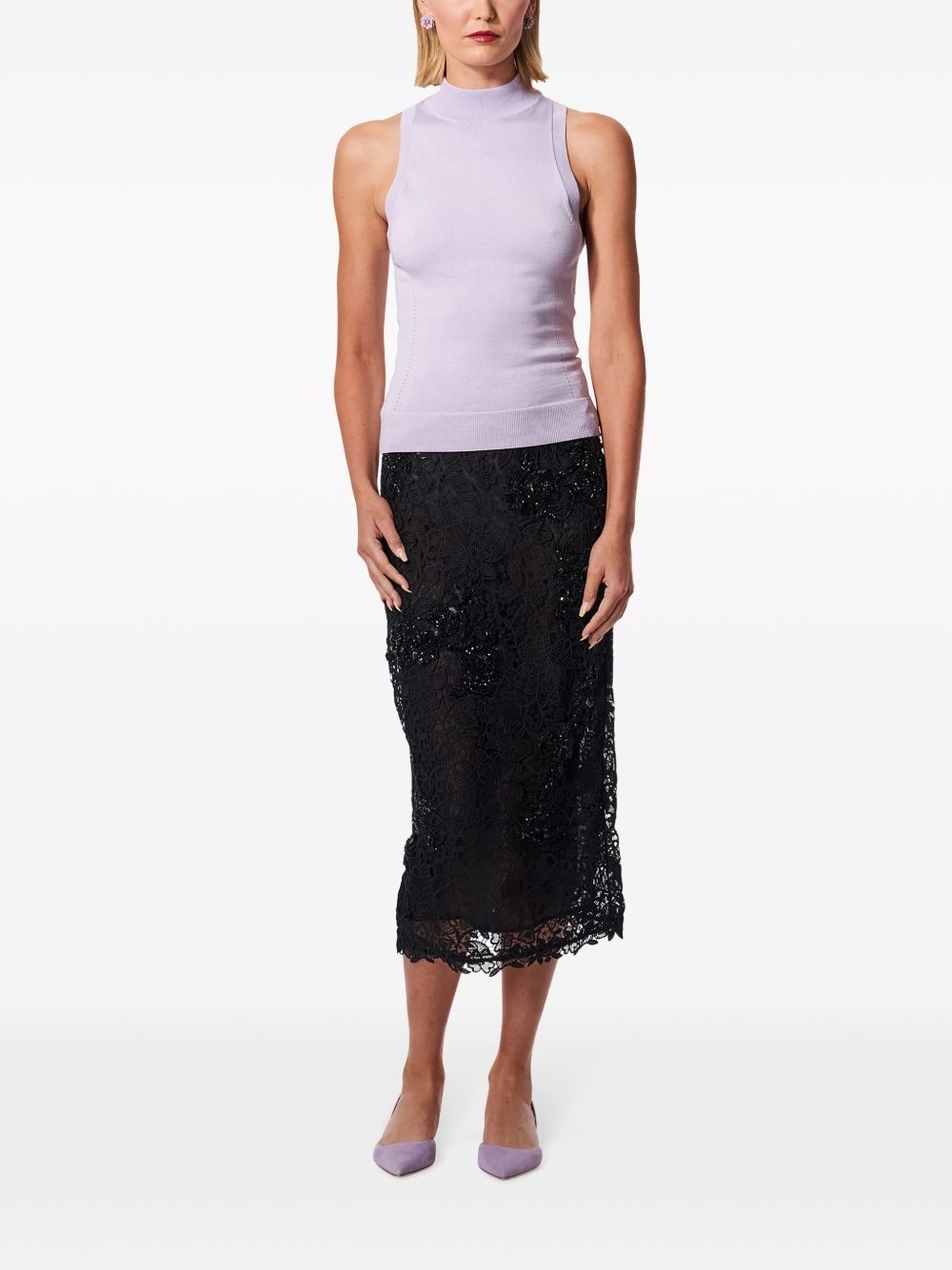 sleeveless knitted top - 2