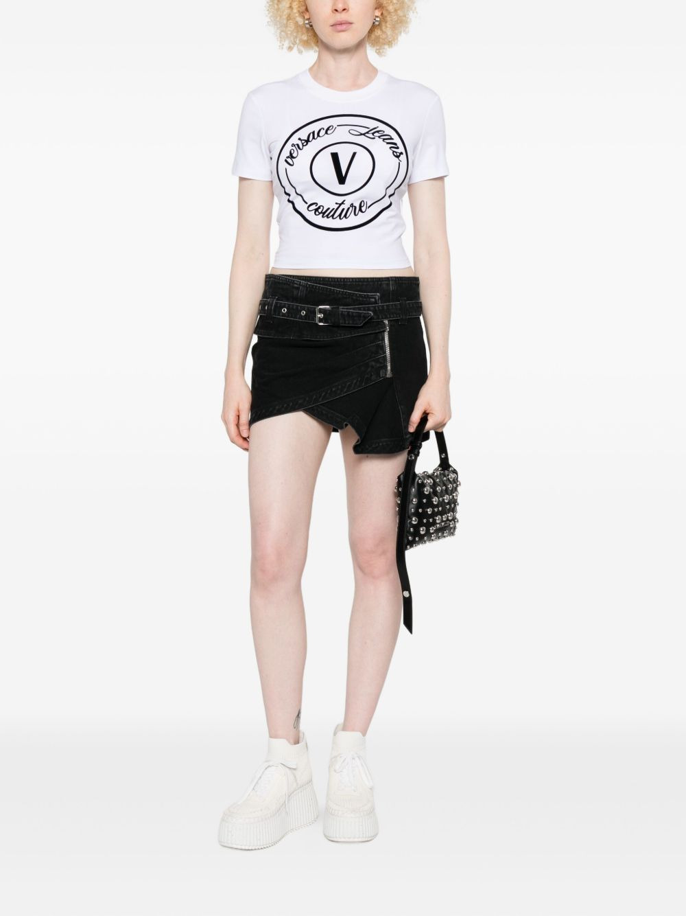 circular logo-plaque T-shirt - 2