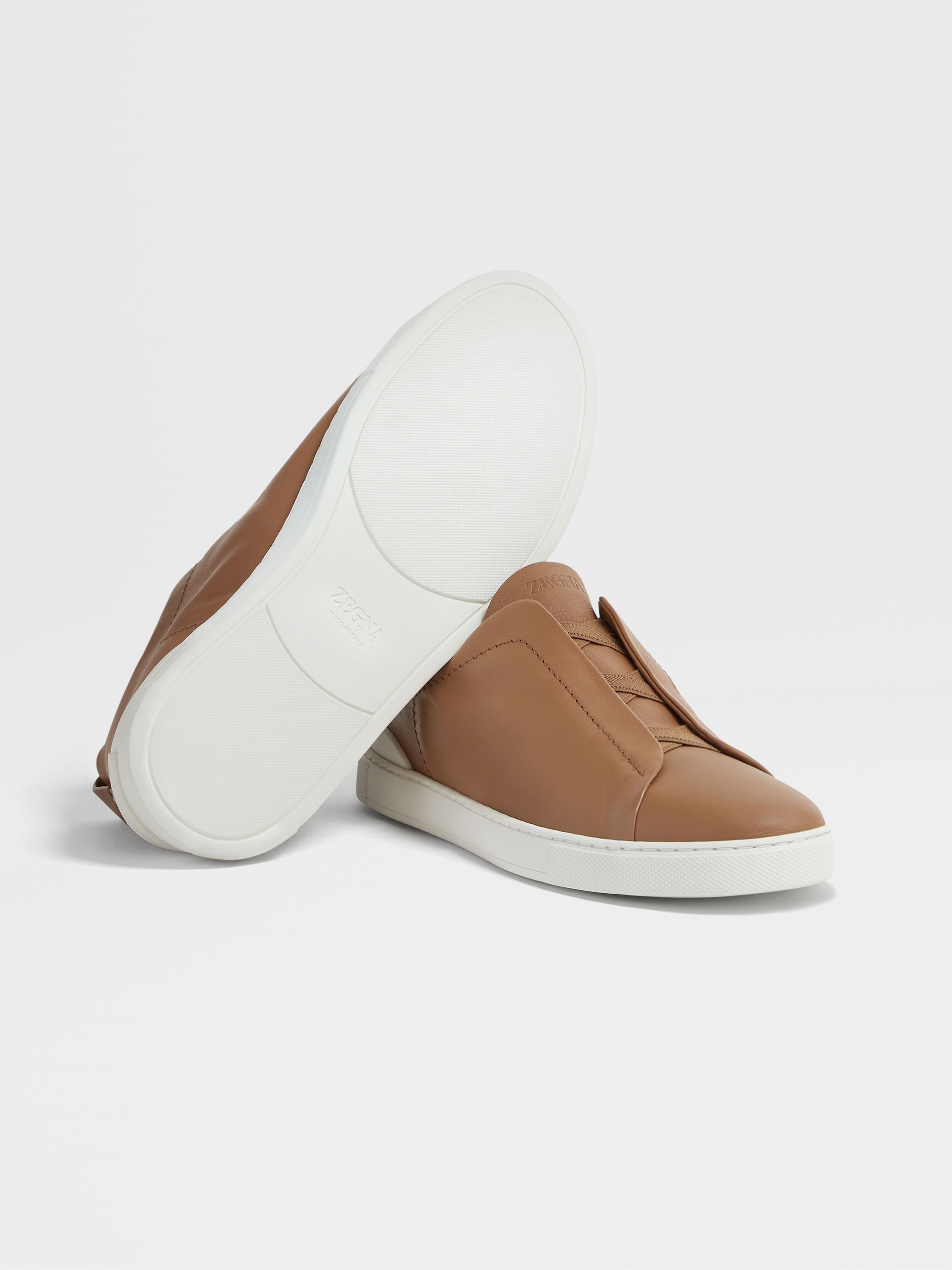 DARK BEIGE SECONDSKIN TRIPLE STITCH™ SNEAKERS - 6
