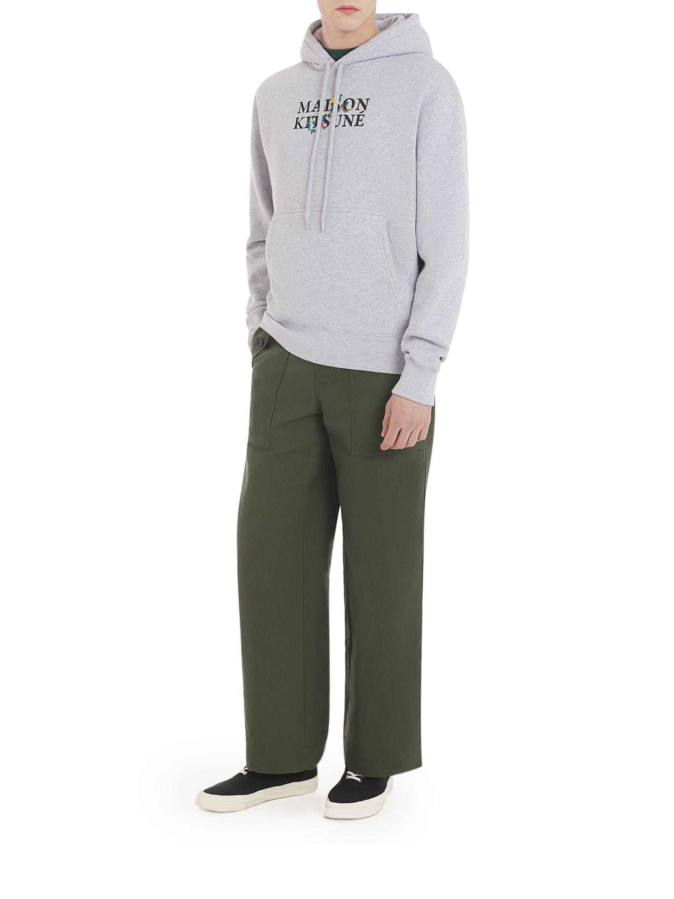 【Maison Kitsune】FLOWERS COMFORT HOODIE◆LM00708KM0307 Maglie Maison Kitsuné Flowers Comfort Hoodie Lm00708km0307
