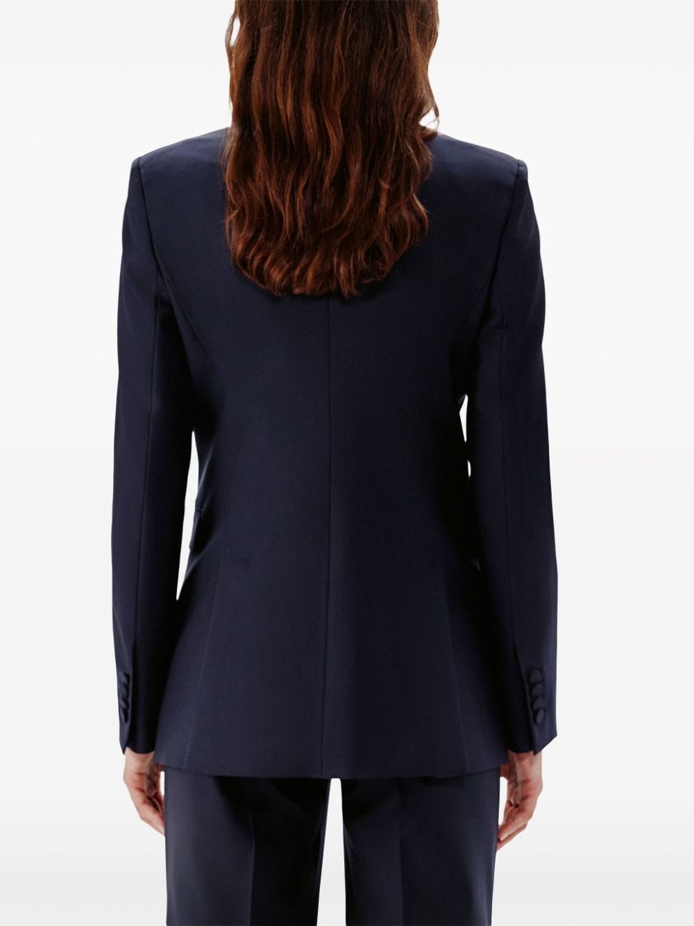 double-breasted merino wool blazer - 4