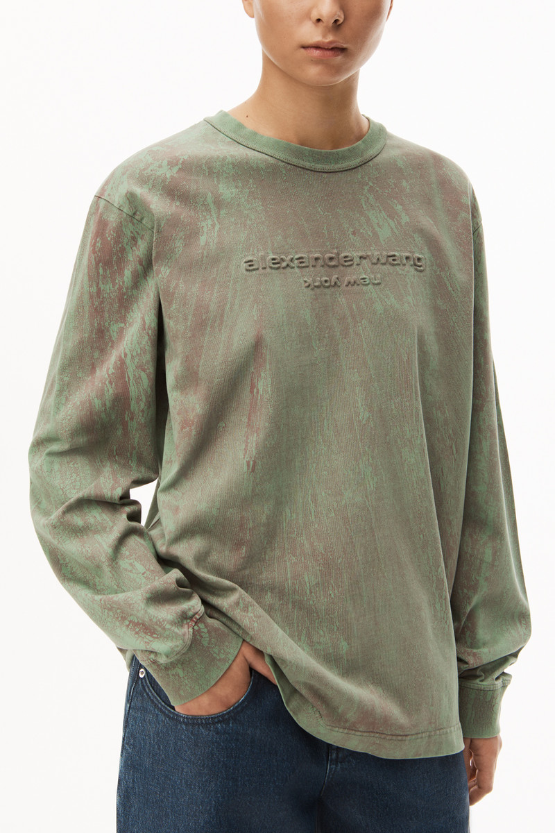 PLASTER DYED LONG SLEEVE IN COMPACT JERSEY 3