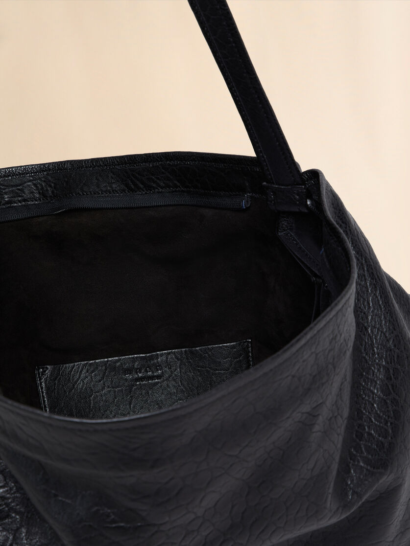 LARGE BLACK NAPPA HOBO BAG - 3