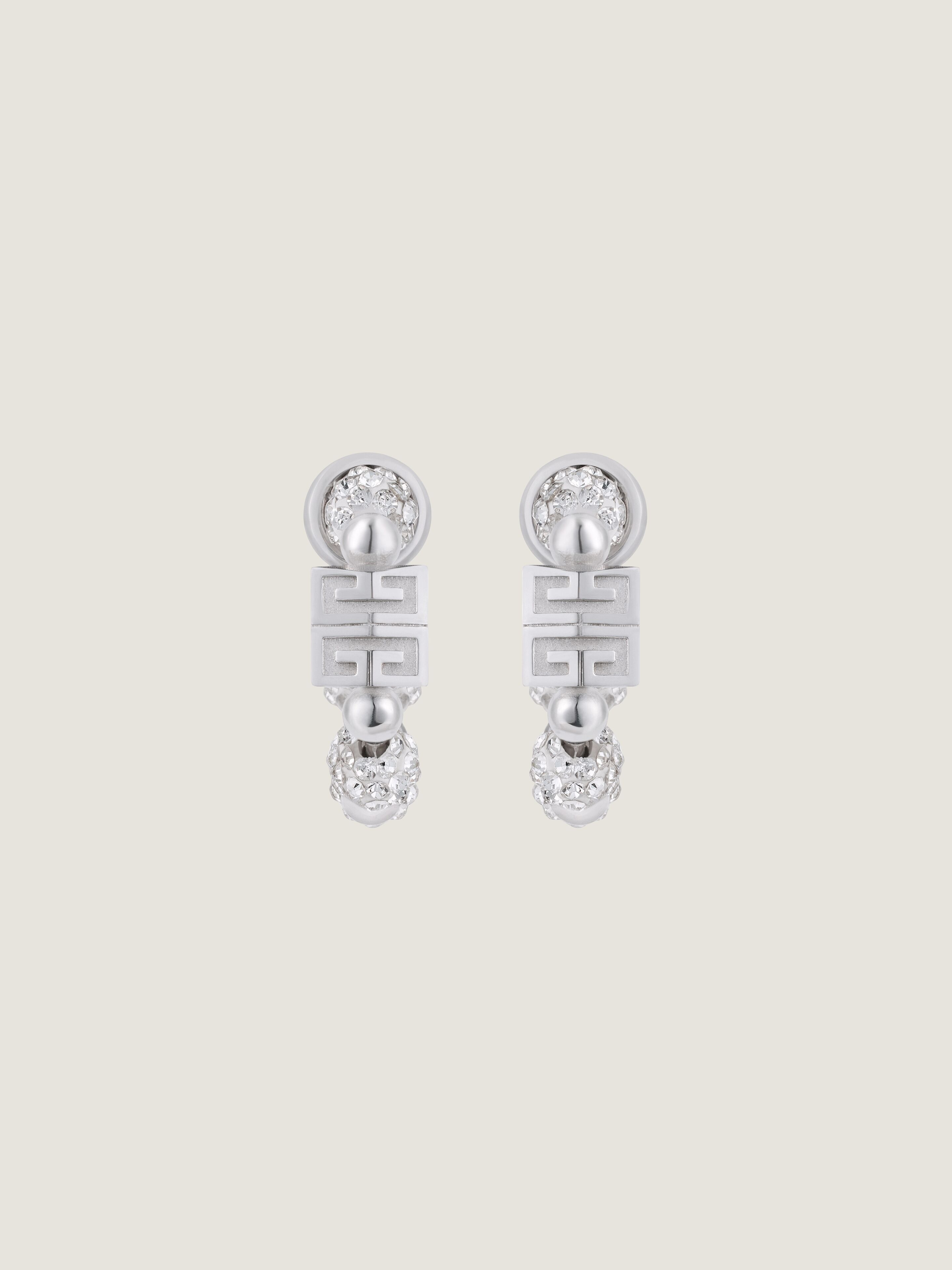 4G EARRINGS IN METAL WITH CRYSTALS - 2