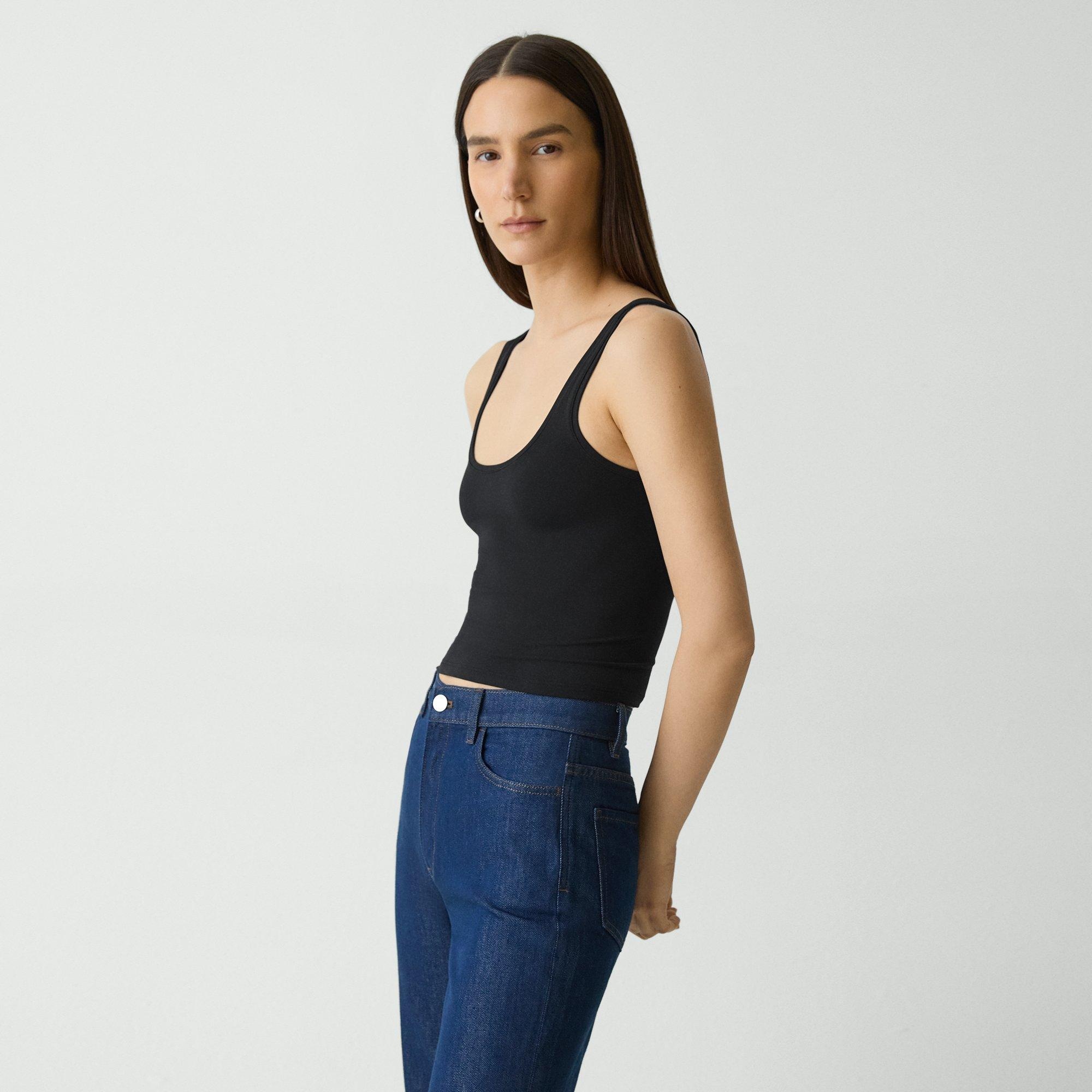 Scoop Neck Tank Top in Stretch Nylon - 3