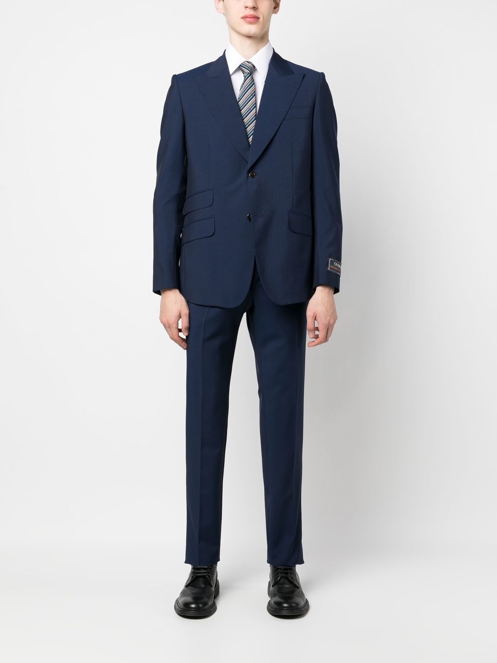 single-breasted wool-blend suit - 2