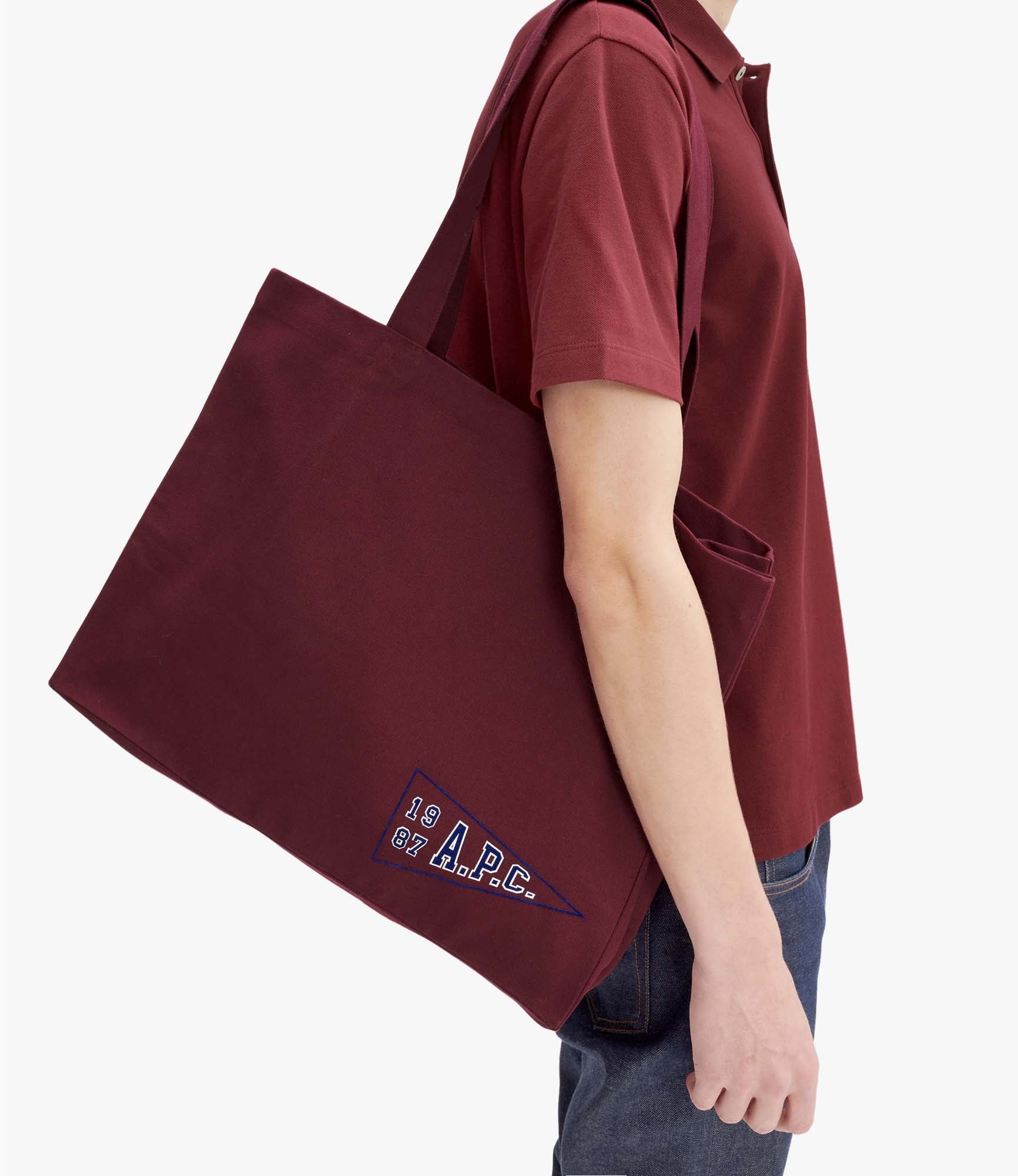 ショルダーバッグ・ポシェット APC Diane University Shoulder Bag Burgundy COCPRM61958GAC CO Diane University shopping bag | Cotton canvas | A.P.C.